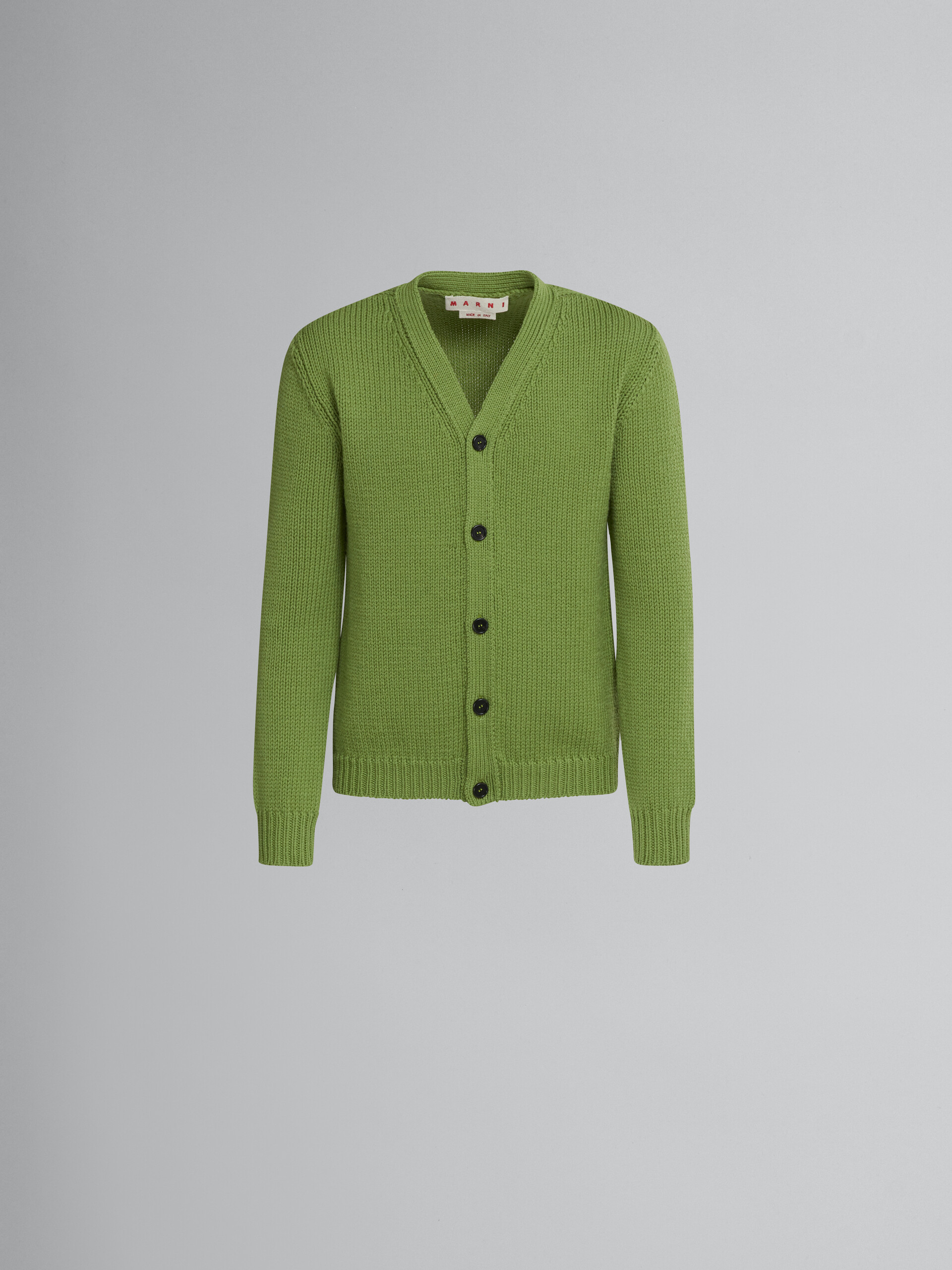 Green wool cardigan - Pullovers - Image 1