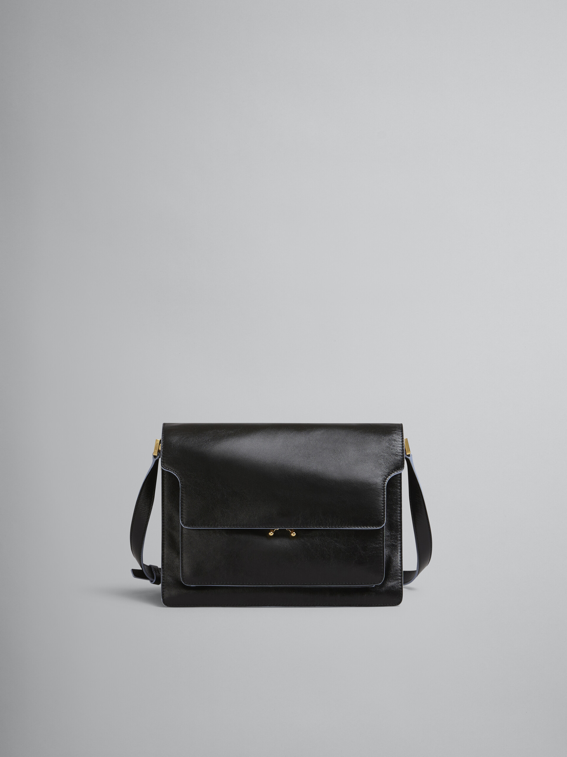 TRUNK SOFT large bag in black leather - Shoulder Bags - Image 1