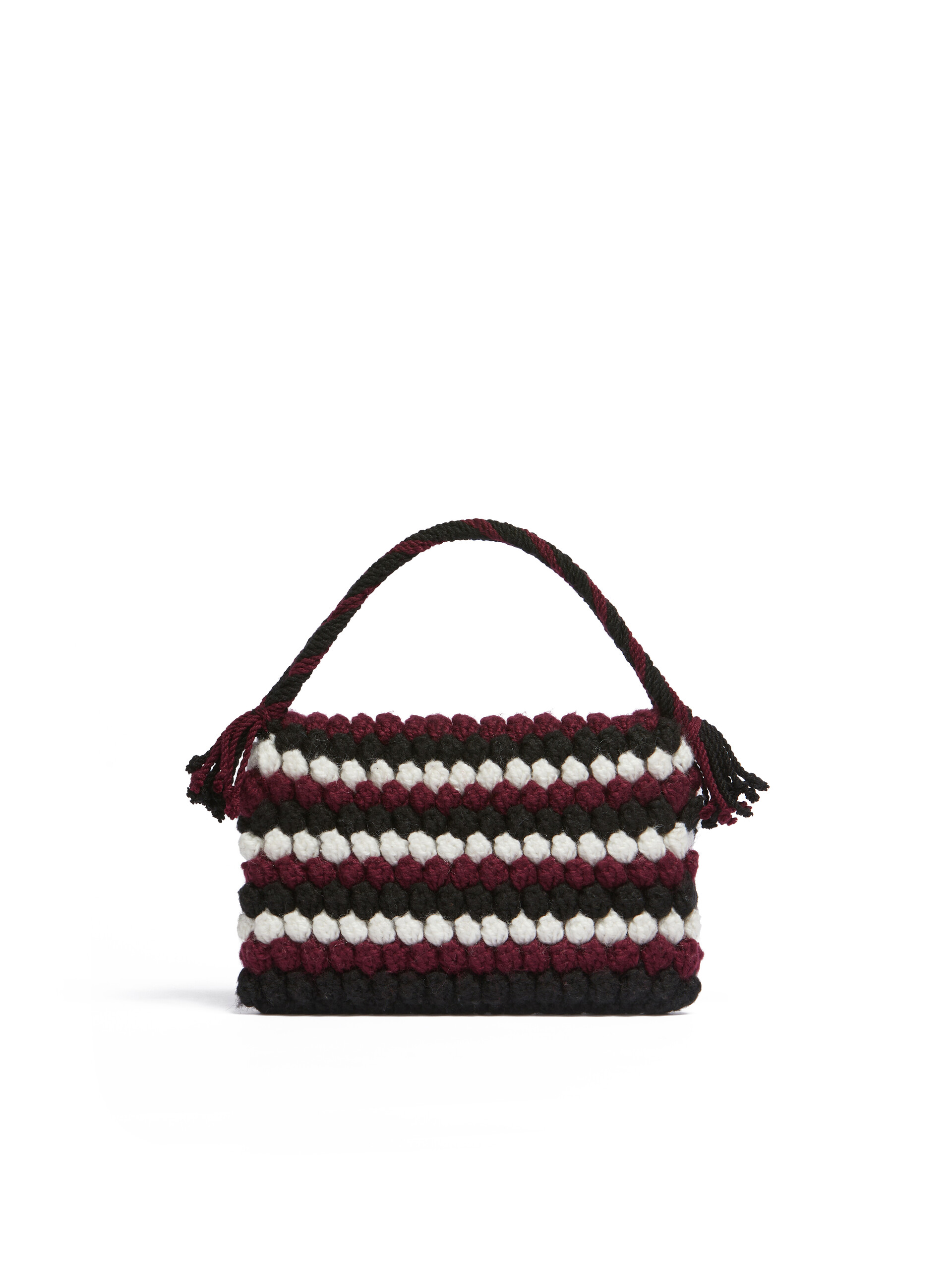 Blue Striped Crochet Marni Market Bread Handbag - Shopping Bags - Image 3