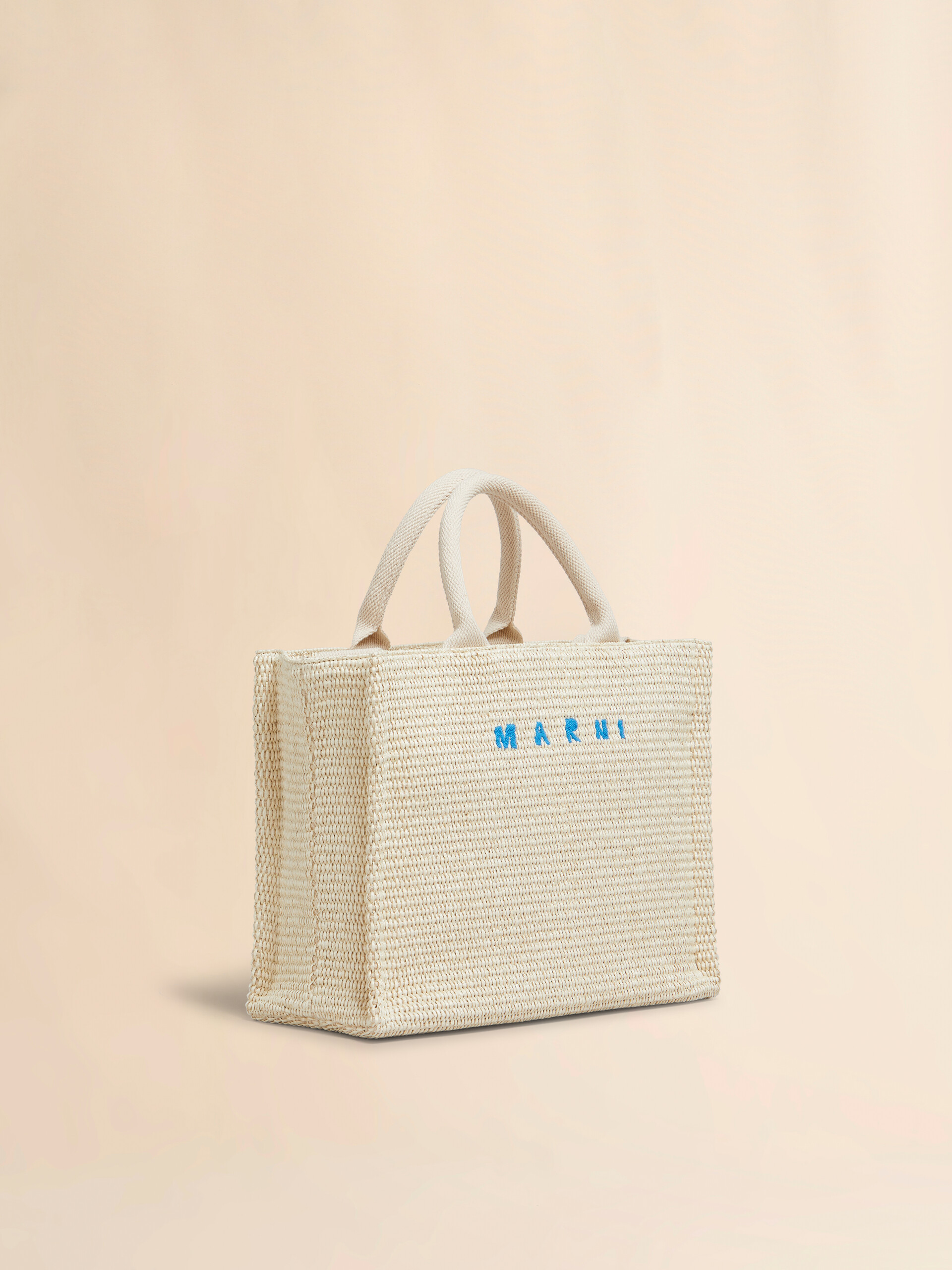 Kleine rosafarbene Tote Bag in Bast-Optik - Shopper - Image 5