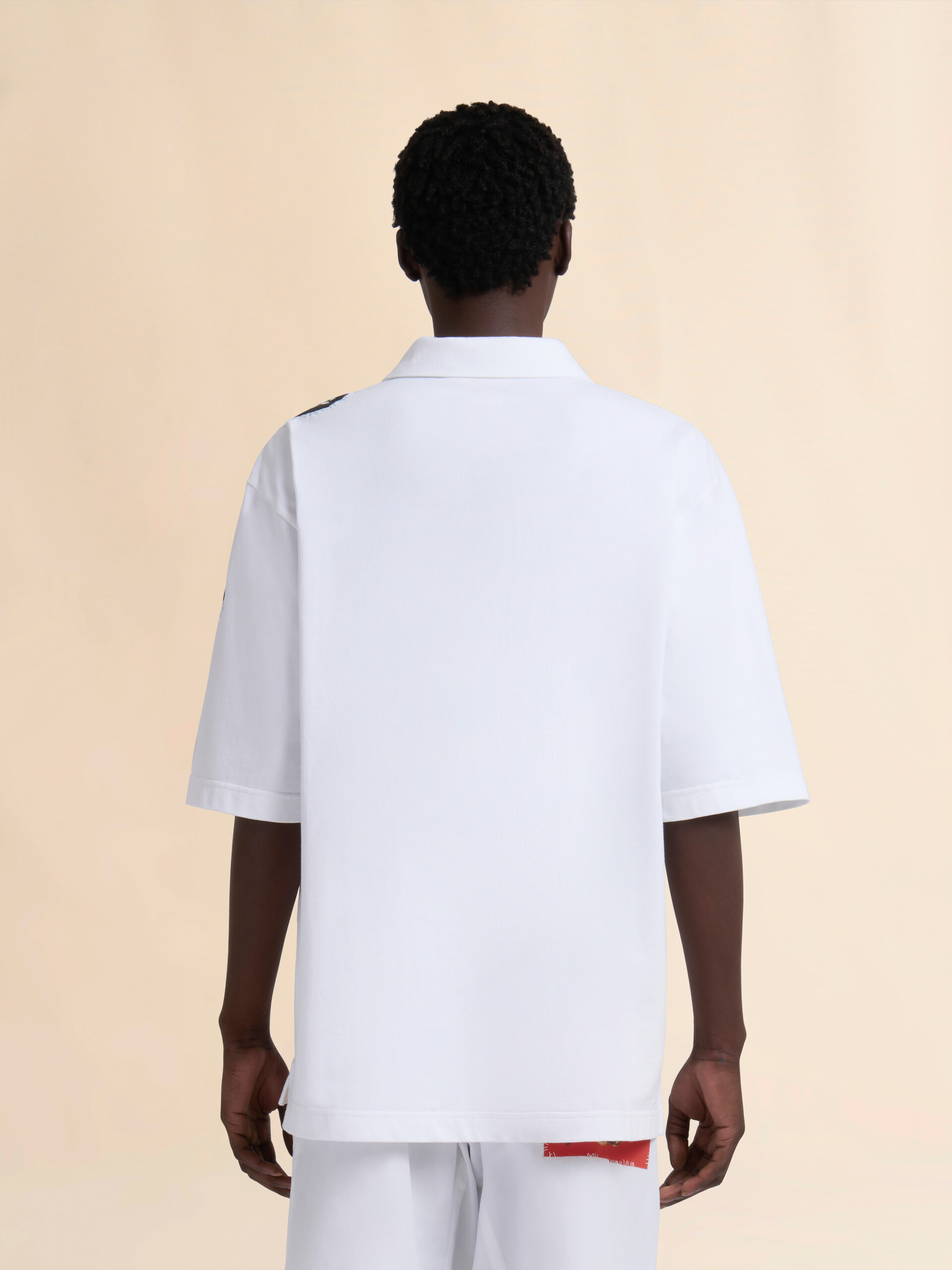 White jersey polo shirt - Shirts - Image 3