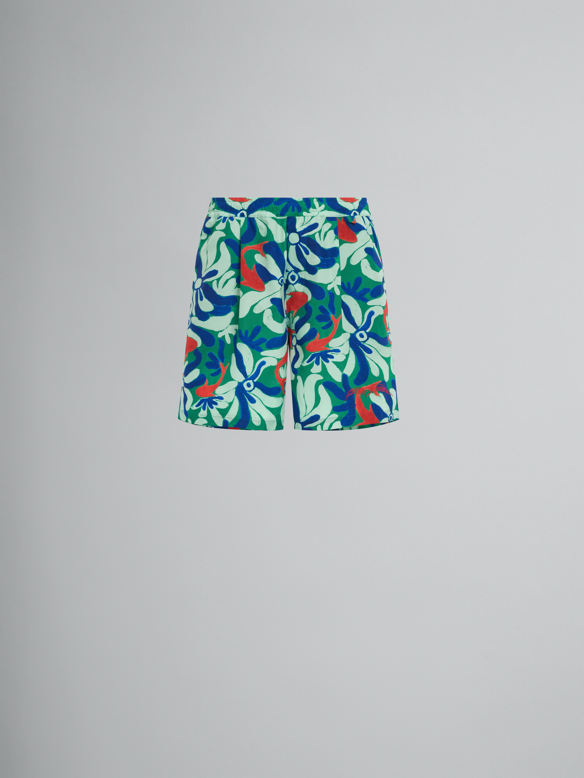 Marni x No Vacancy Inn - Nylon swim shorts with Chippy Fishes print - Swimwear - Image 1