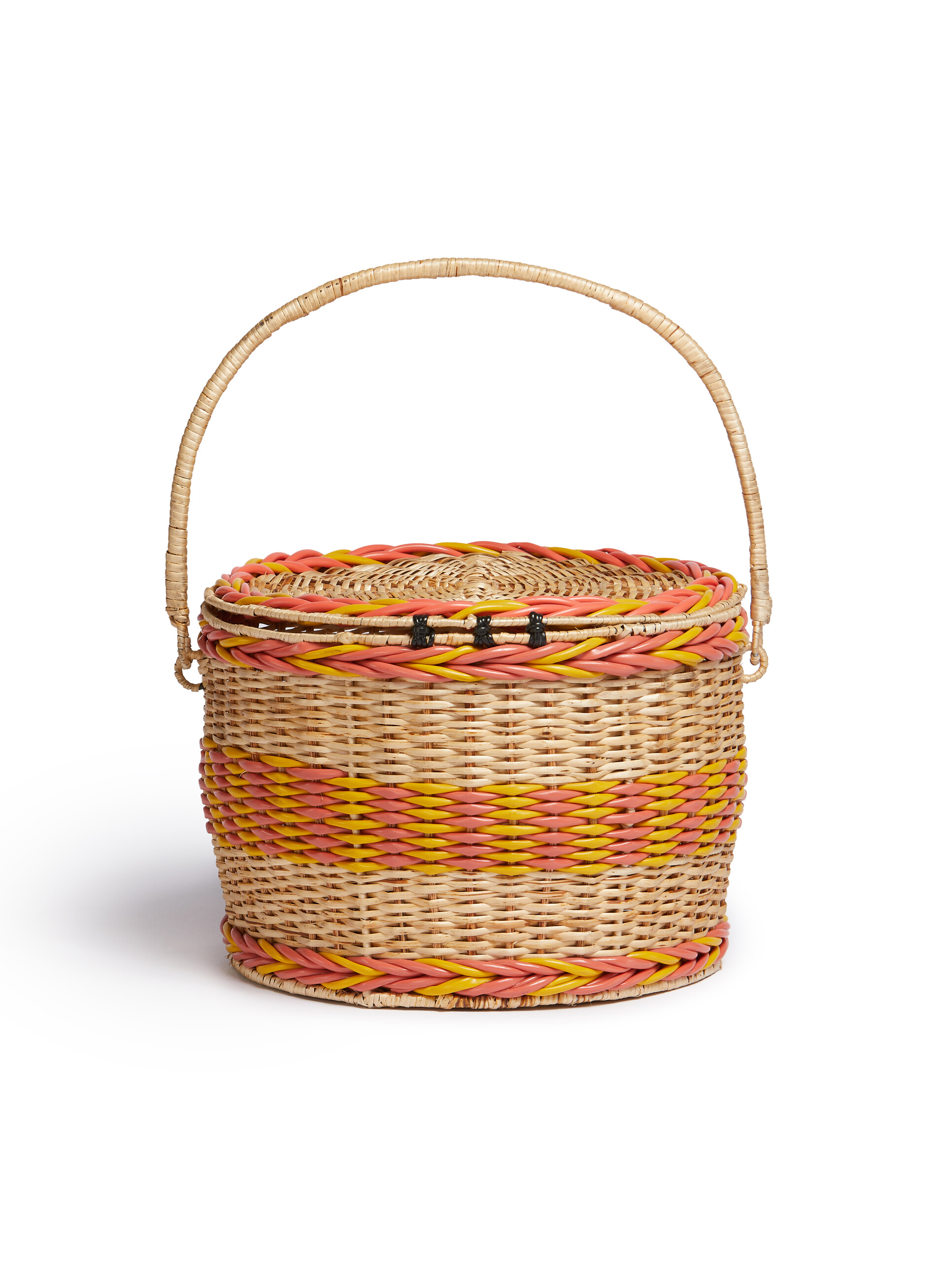 Orange natural fibre MARNI MARKET picnic basket - Accessories - Image 3