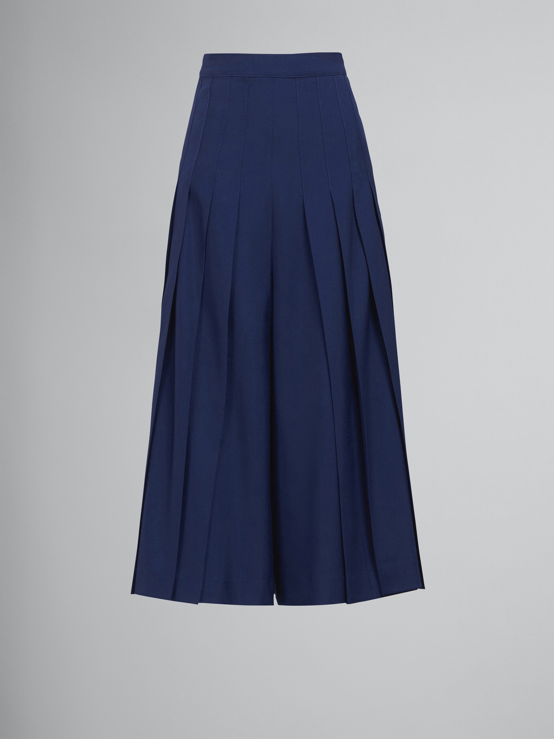 Blue tropical wool culottes - Pants - Image 1