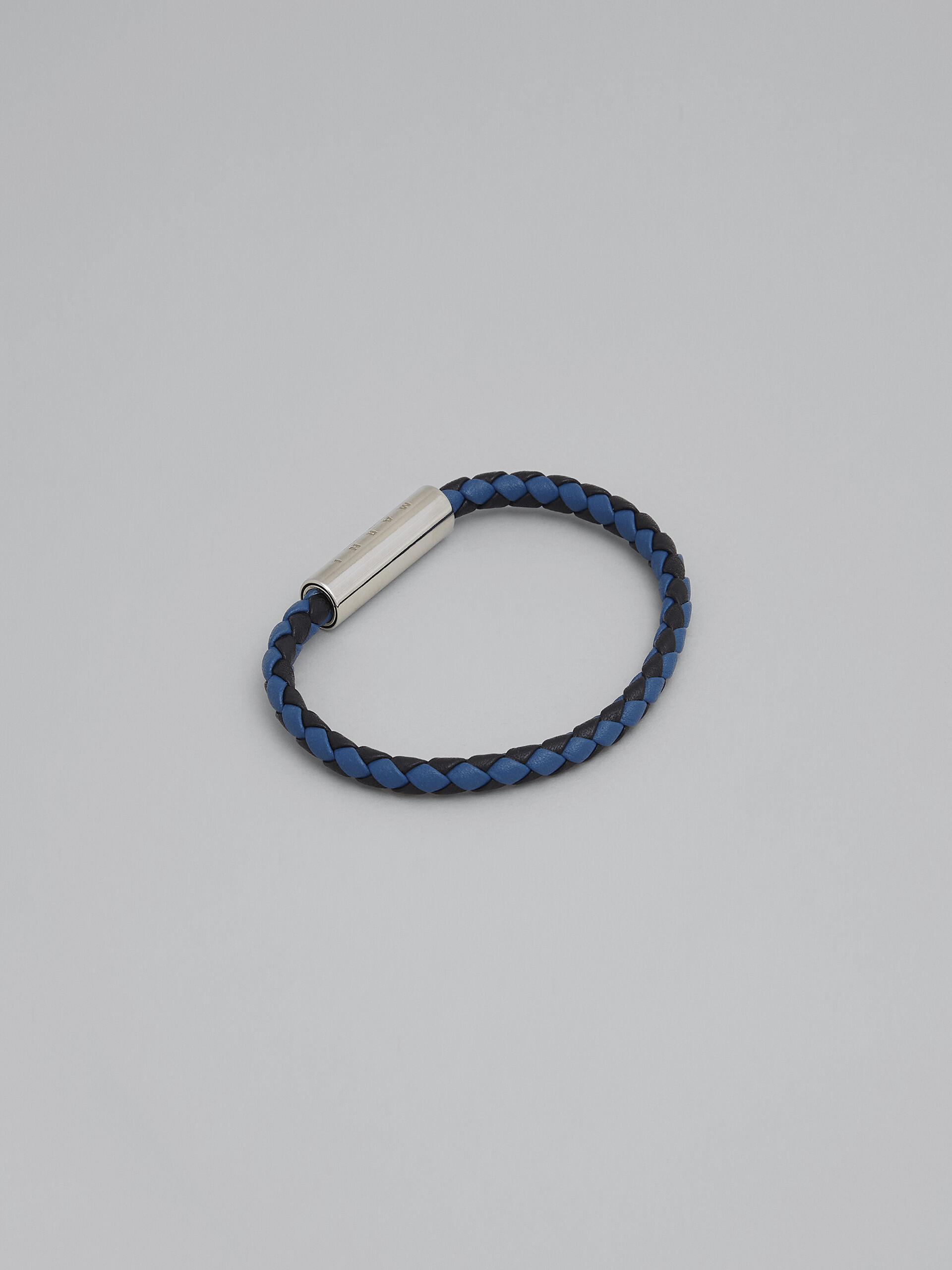 Black and blue braided leather bracelet - Bracelets - Image 3