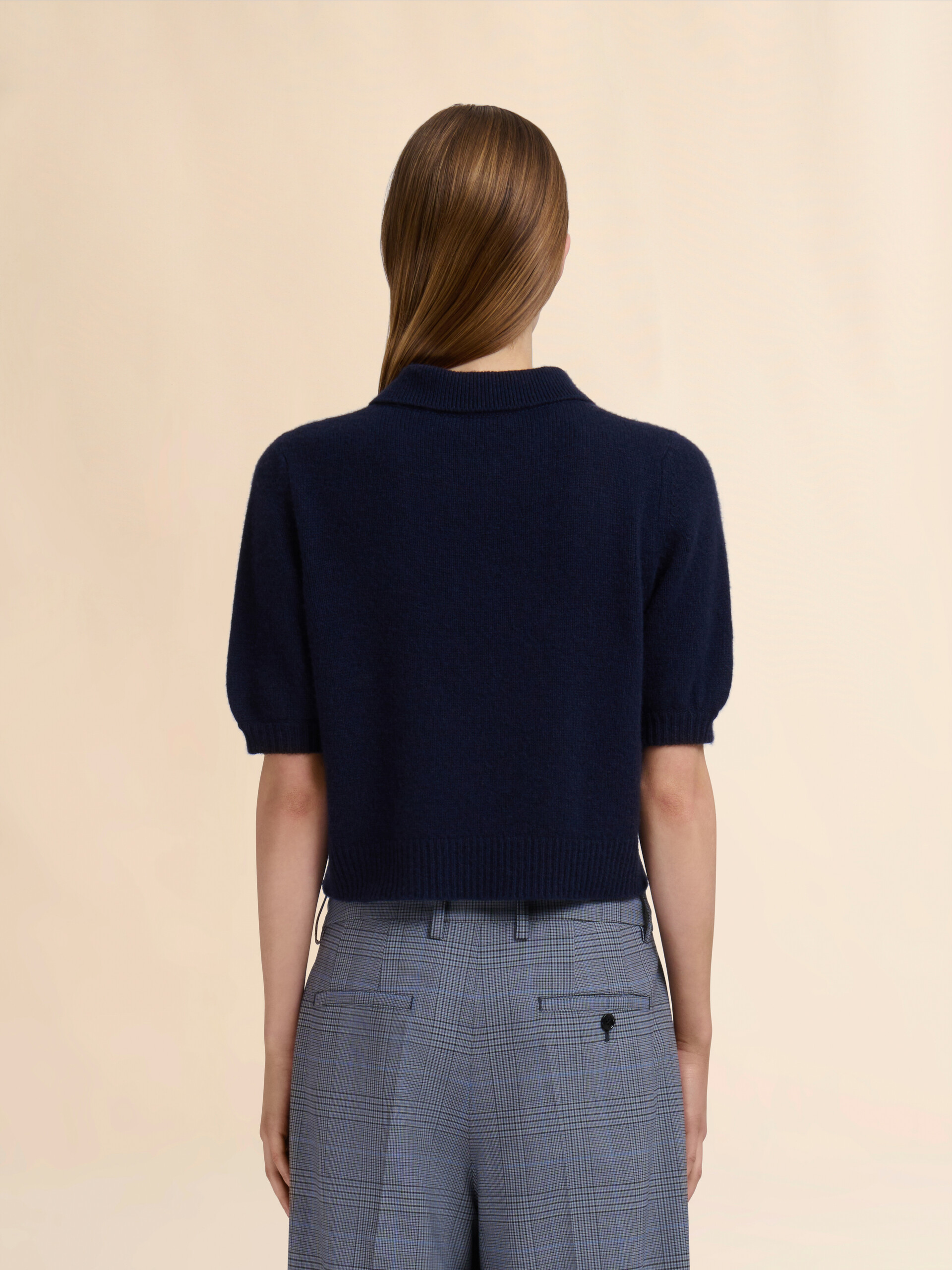 Grey cashmere polo jumper with Marni patch - Shirts - Image 3