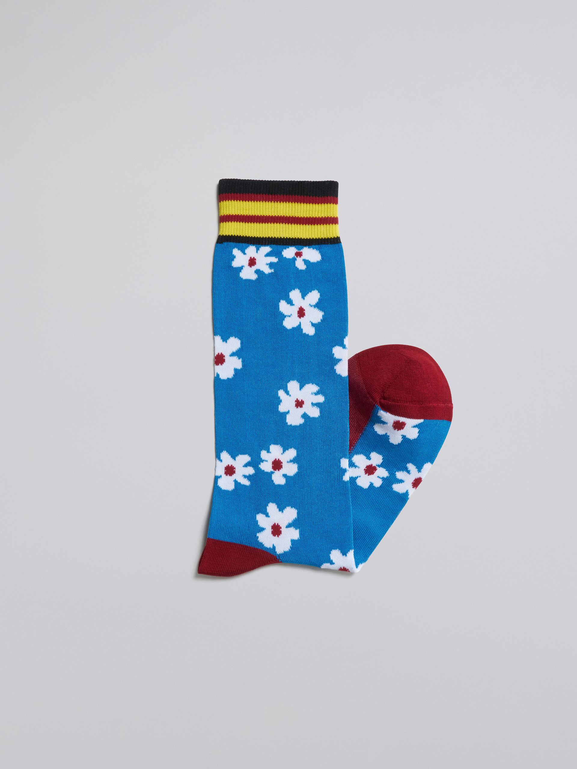 Blue Daisy cotton and nylon sock - Socks - Image 2