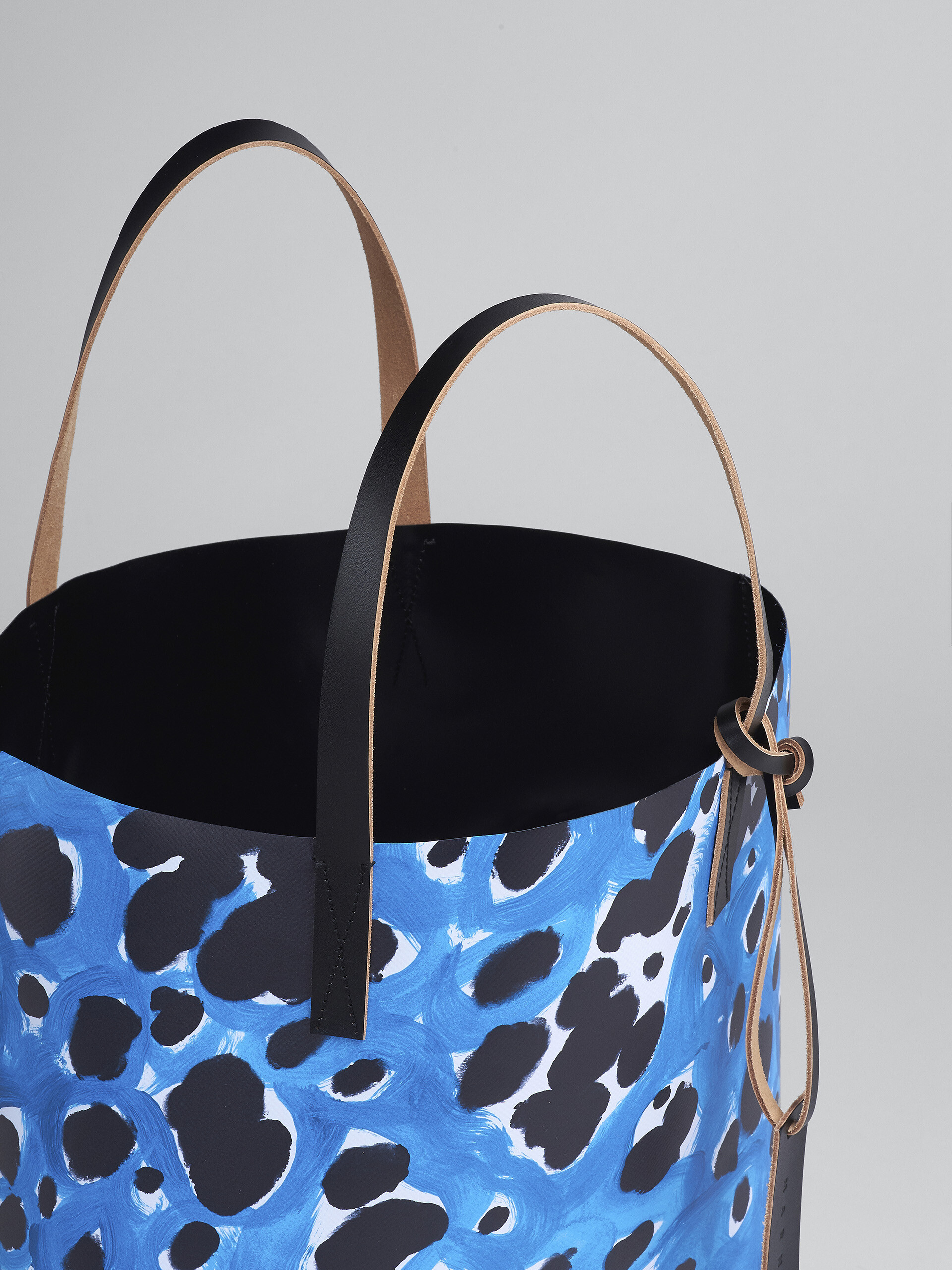 Blue Pop Dots print TRIBECA shopping bag - Shopping Bags - Image 4