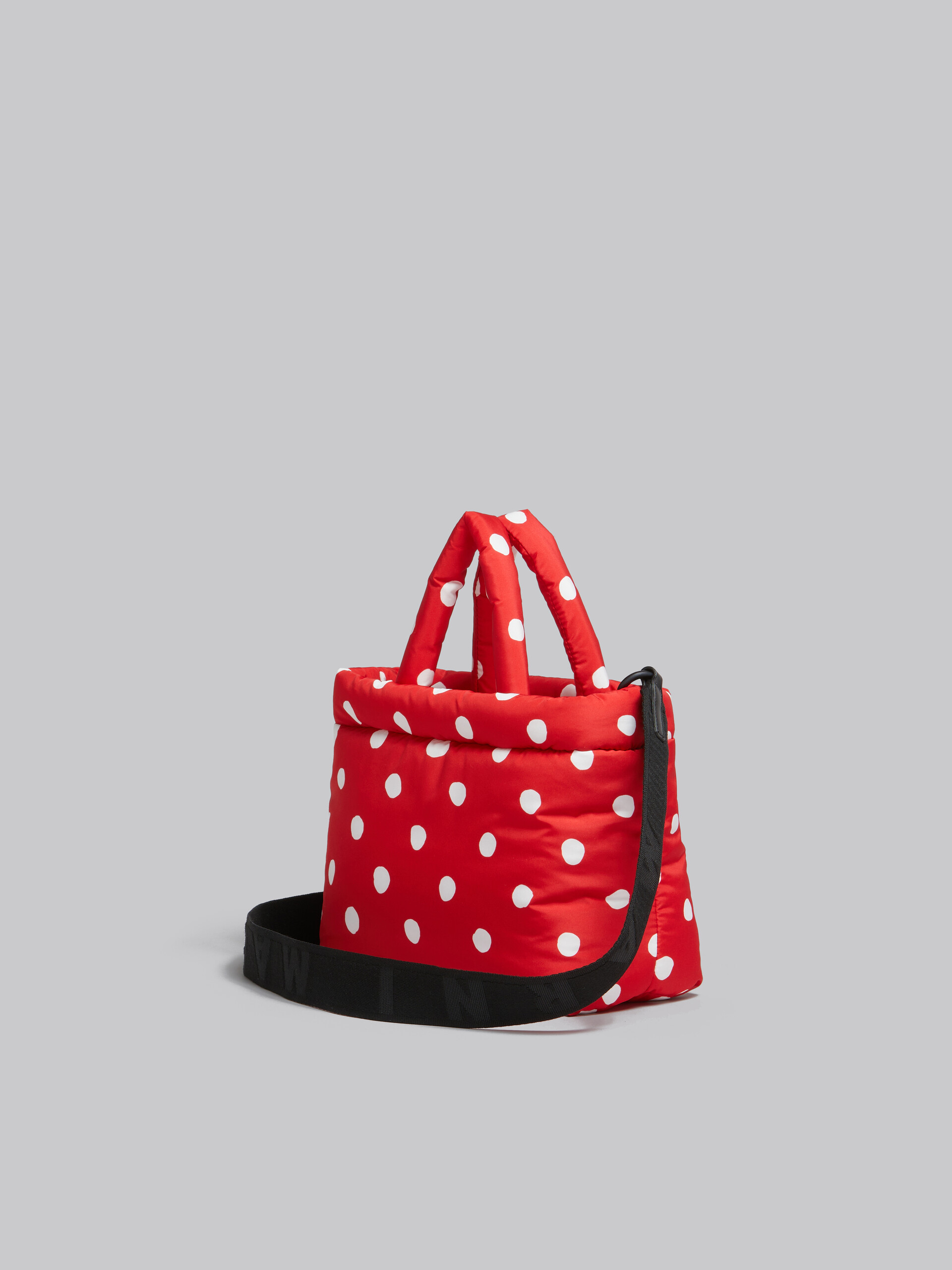 Black polka-dot Puff mini tote bag - Handbags - Image 3