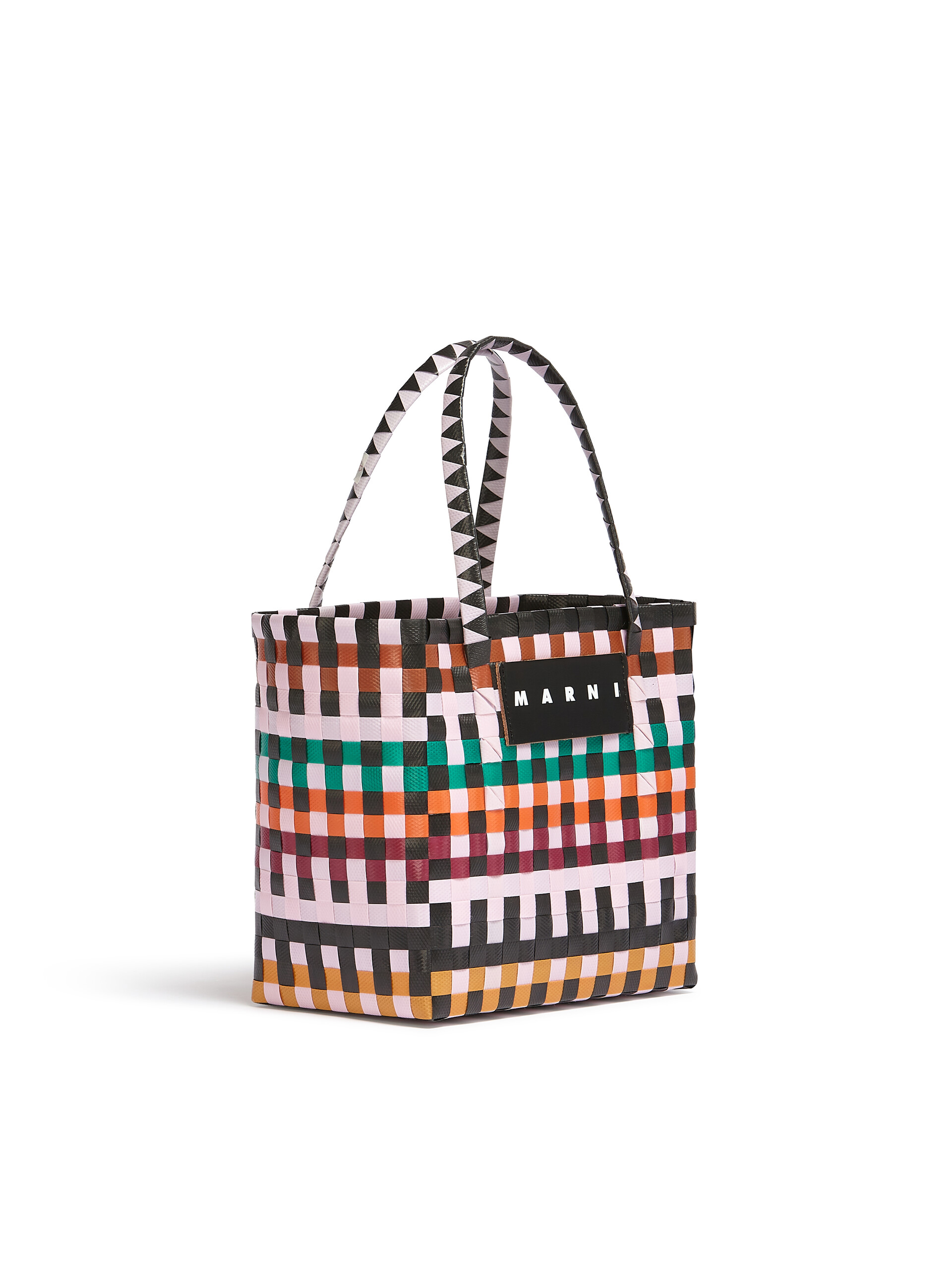 MARNI MARKET MINI BASKET tasche aus mehrfarbigem Gewebe - Shopper - Image 2