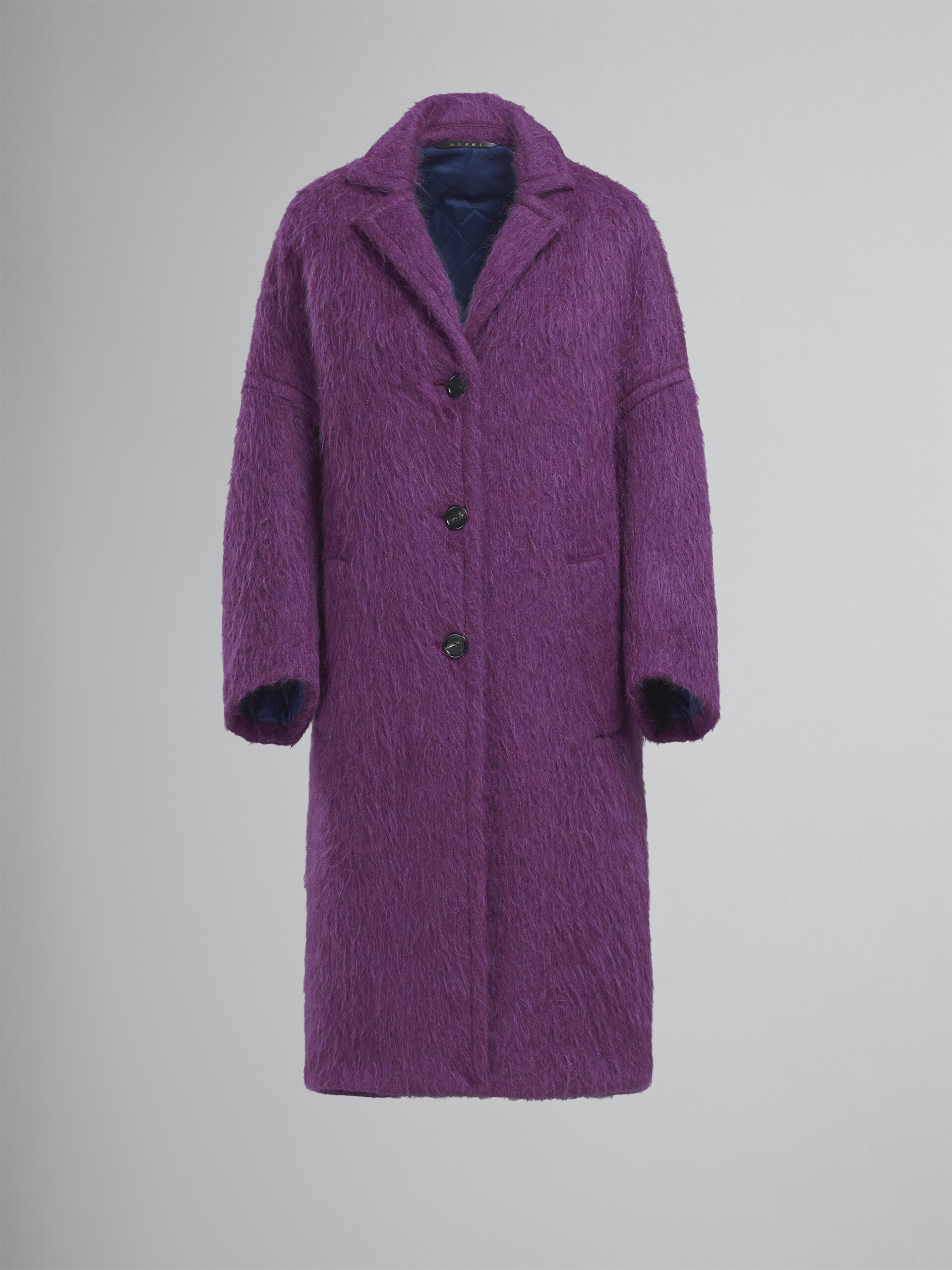 Reversible brushed wool coat - Coats - Image 1