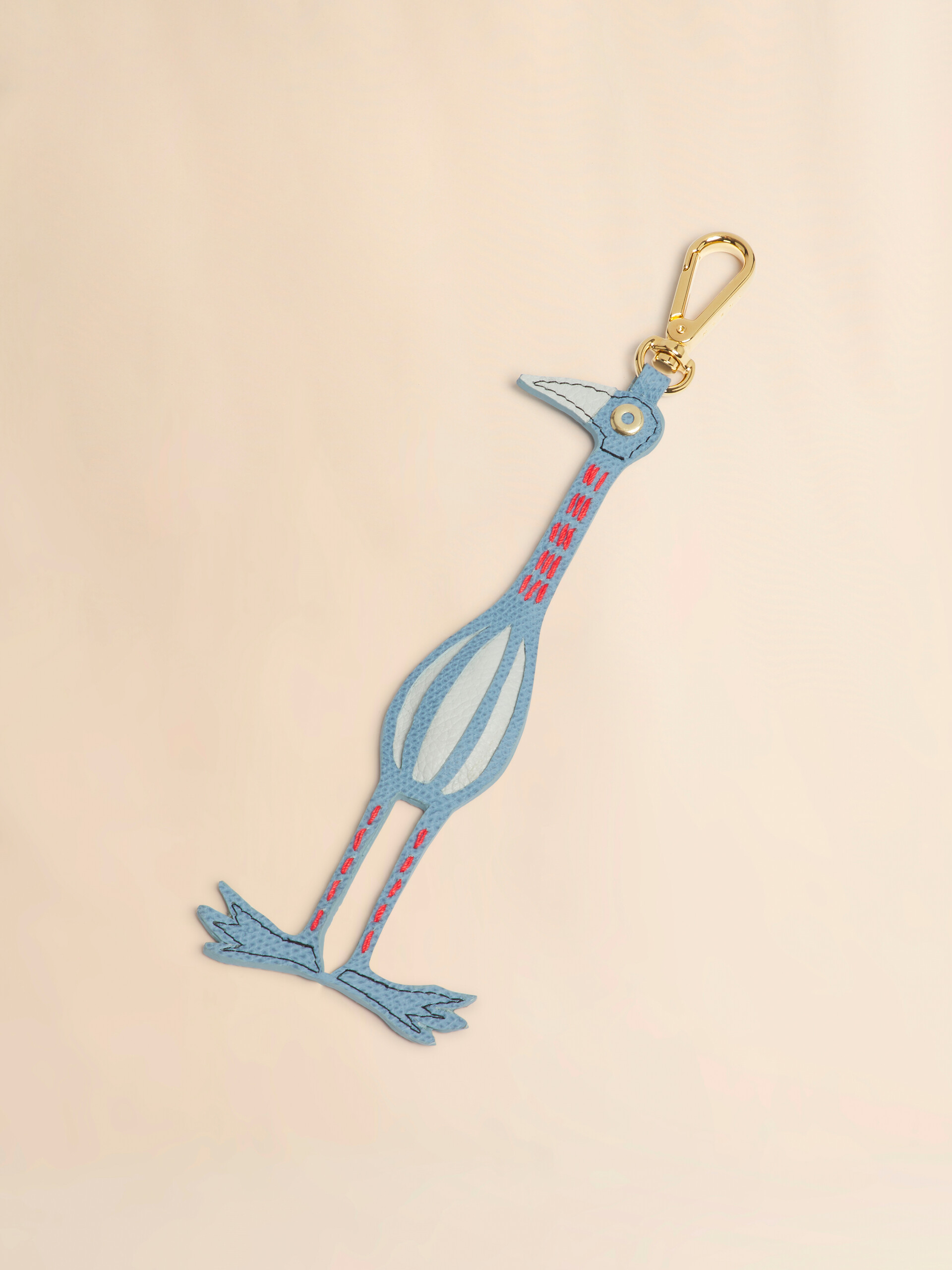 Blue leather animal alphabet charm - Key Rings - Image 3