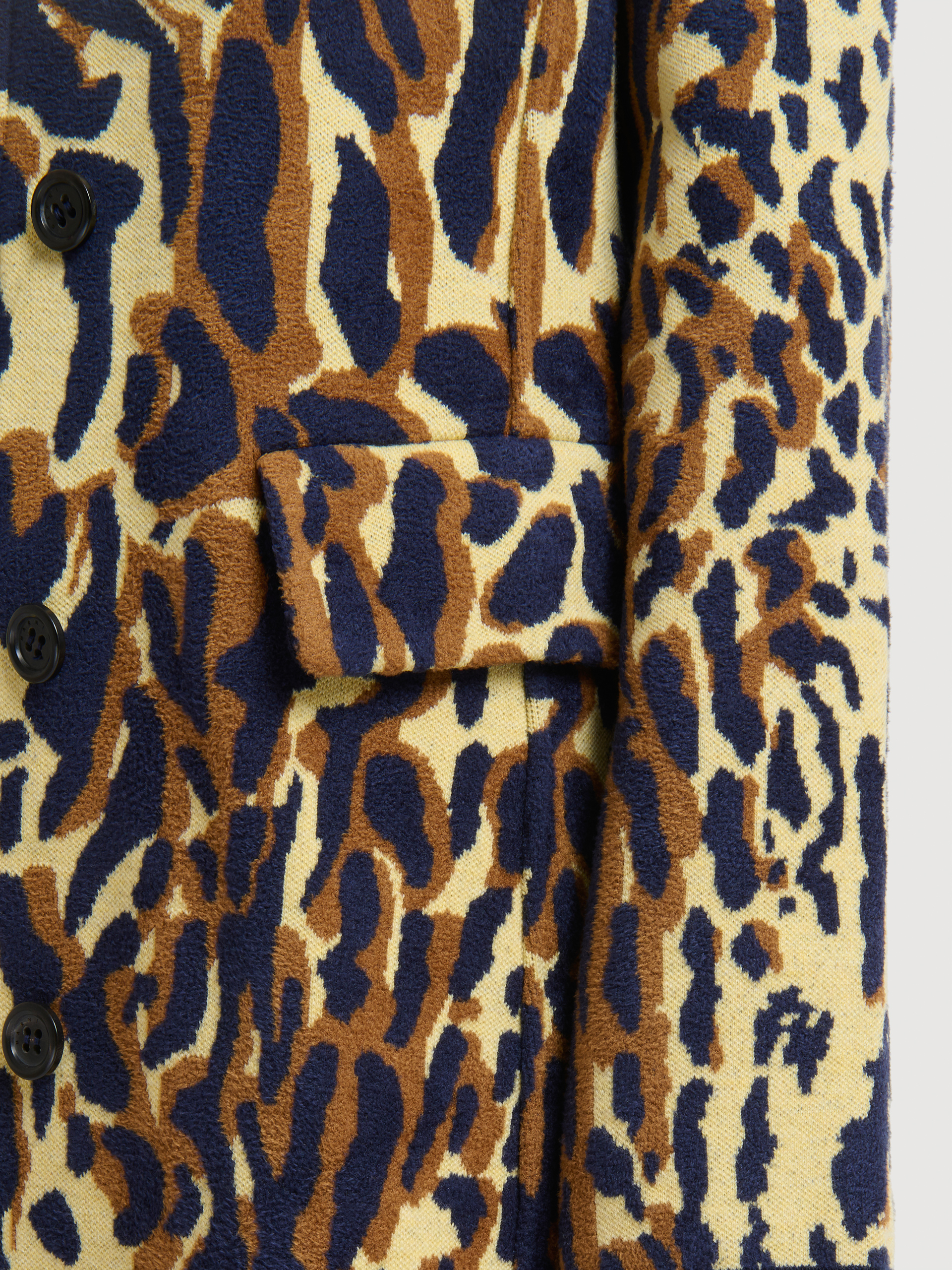 Yellow animalier wool chenille coat - Coats - Image 5
