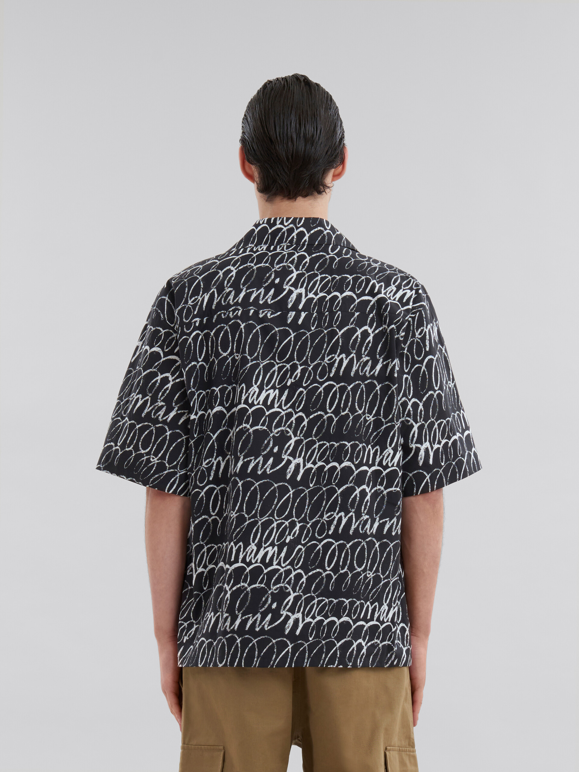 MARNI マルニ Marni Scribble 総柄 ブリーチ デニムシャツ