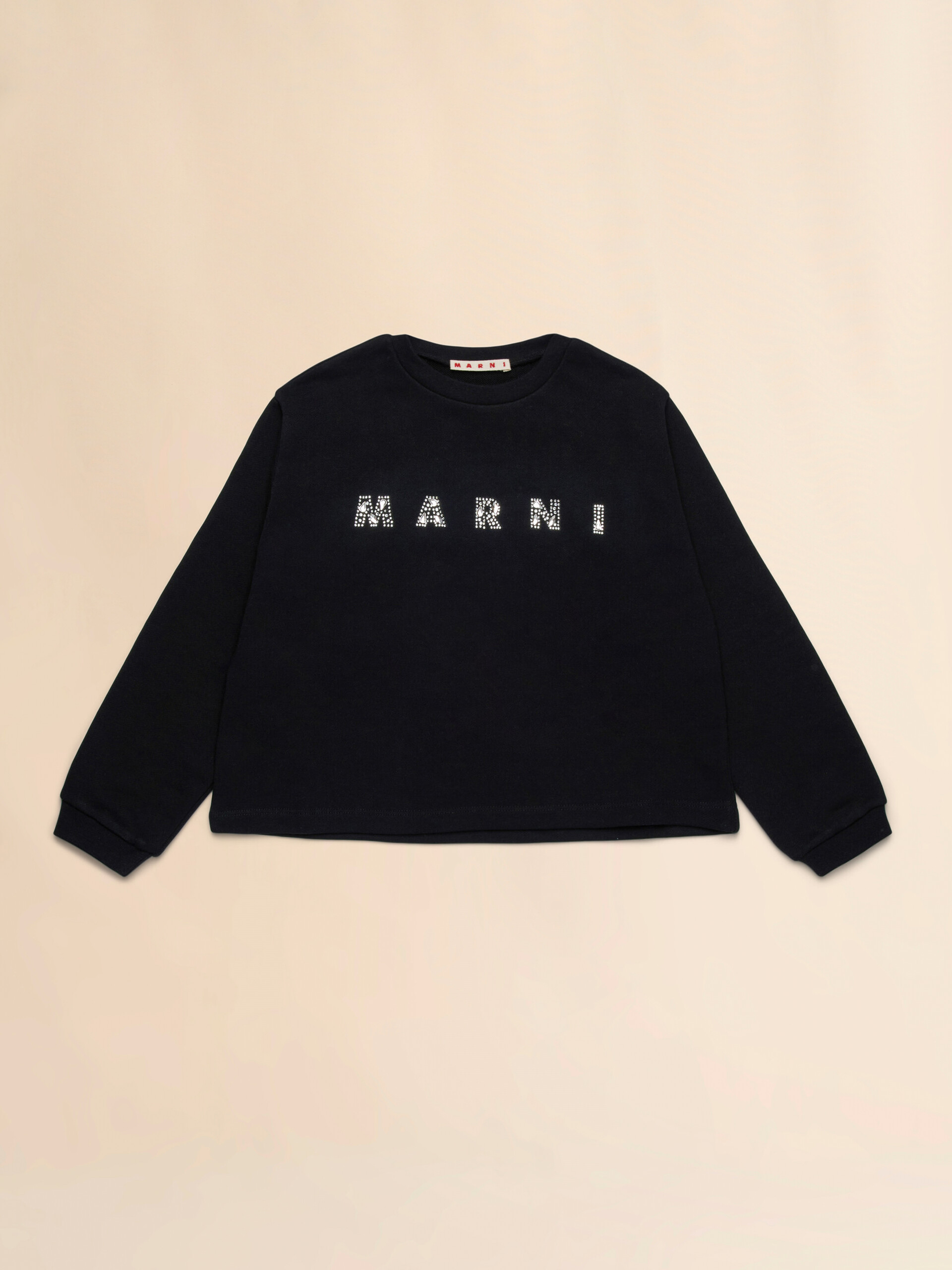 ★MARNI★ Crew Neck Sweatshirt Black FUMU0074PBUSCV79PDN99 F Black twisted crewneck sweater | Marni