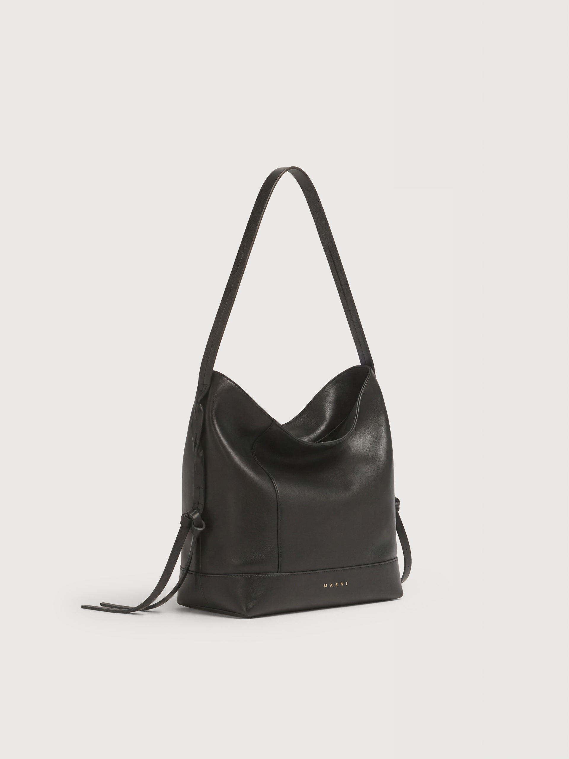 Brown leather Pod 2.0 small hobo bag - Shoulder Bags - Image 4