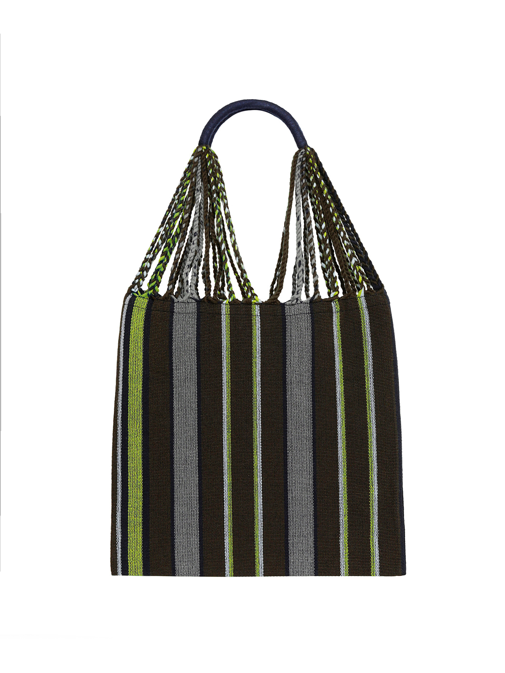 MARNI MARKET ポリエステル ショッピングバッグ ハンモック風ハンドル付き グレー/ターコイズ/レッド - ハンドバッグ - Image 3