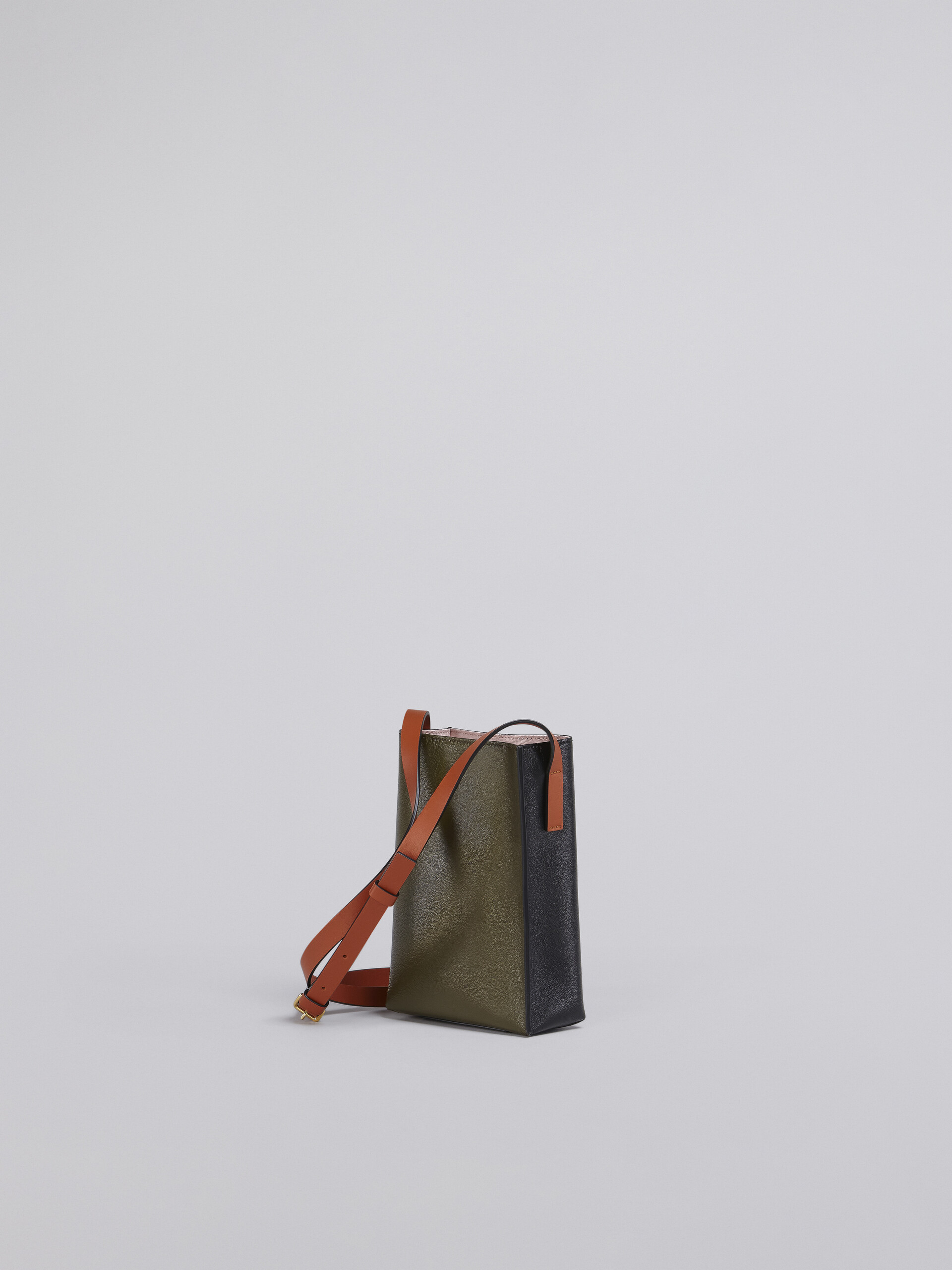 MUSEO SOFT nano bag in black and green leather - Shoulder Bags - Image 3