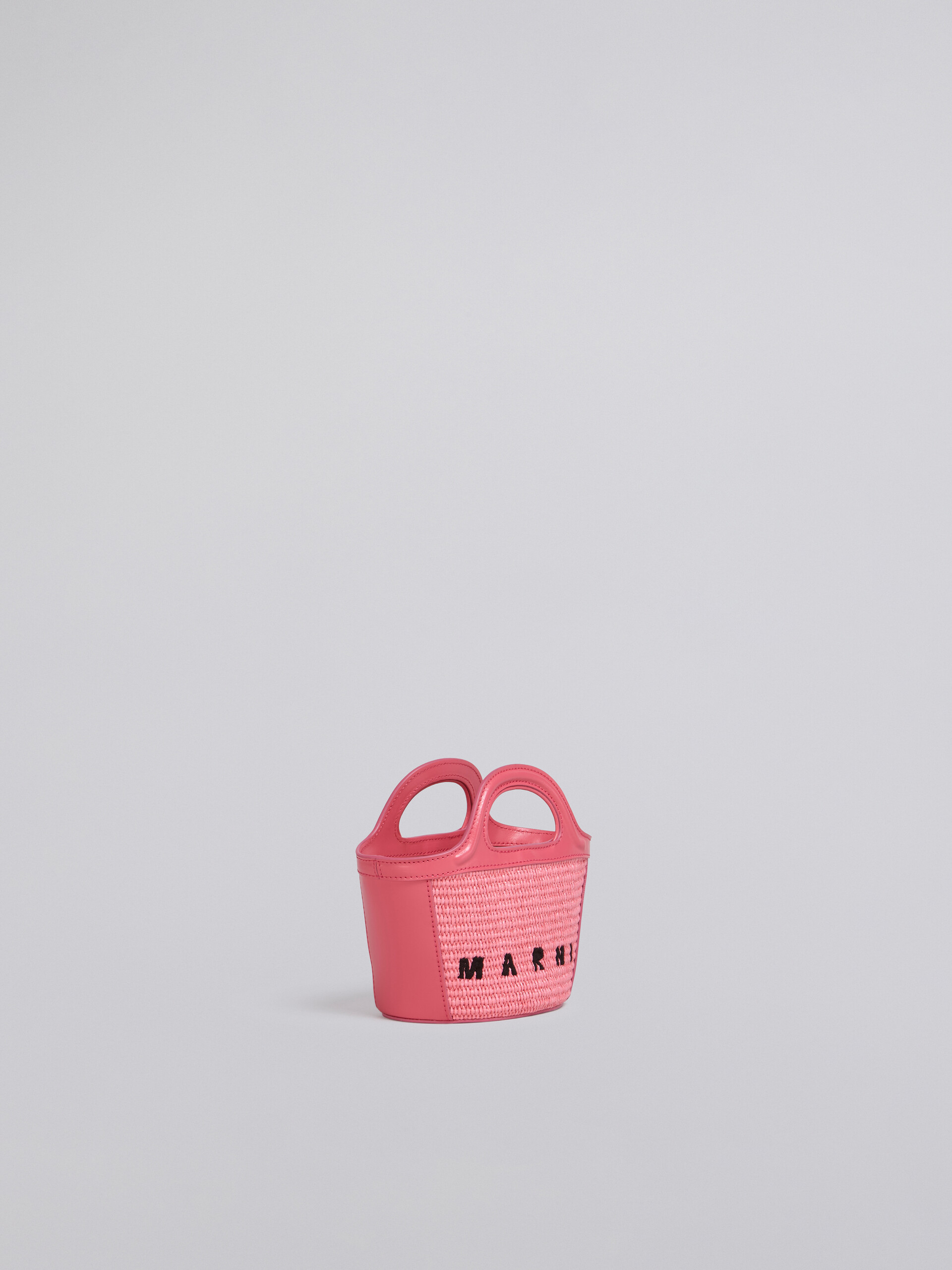 TROPICALIA micro bag in pink leather and raffia - Handbag - Image 6