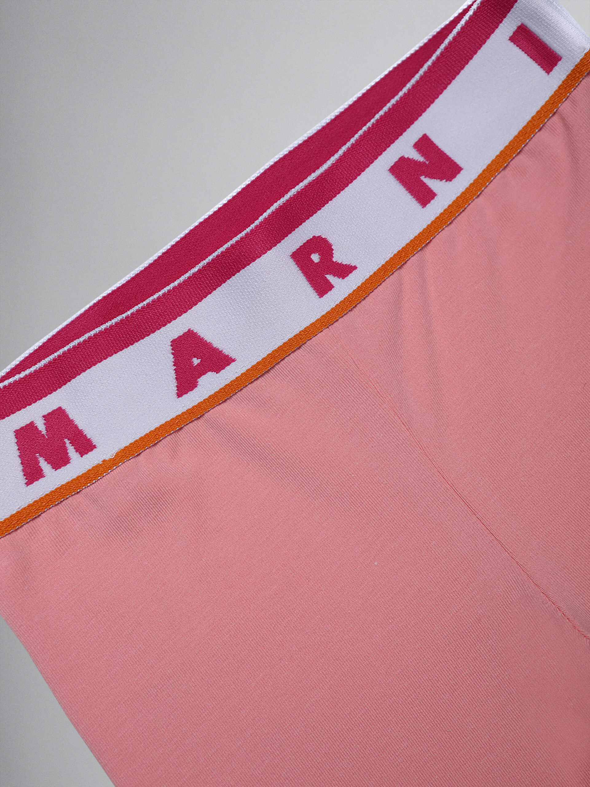 Leggings aus pinkfarbenem Stretch-Jersey mit Logo - Hosen - Image 3