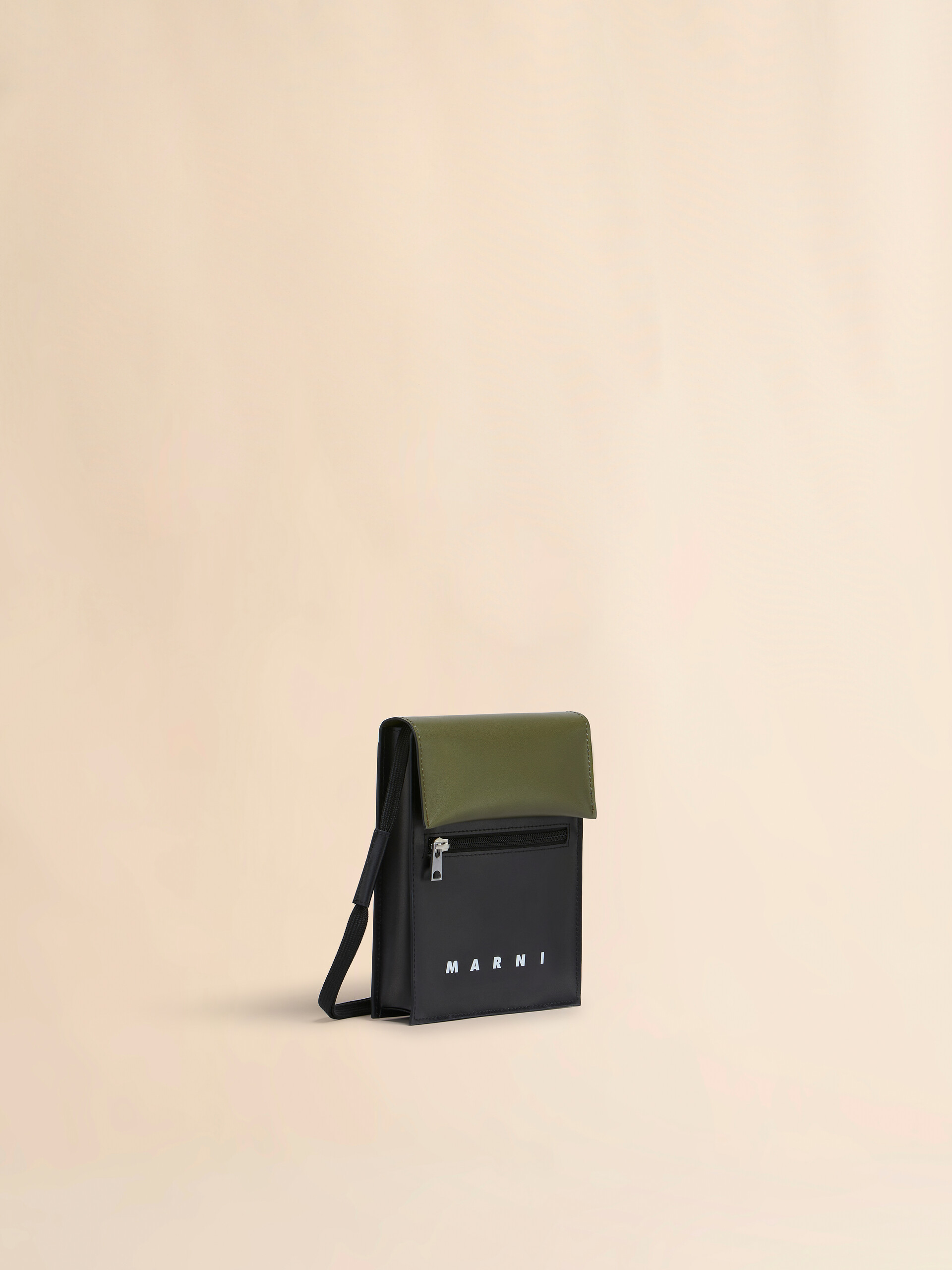 Deep green and black Tribeca shoulder bag - Shoulder Bag - Image 6
