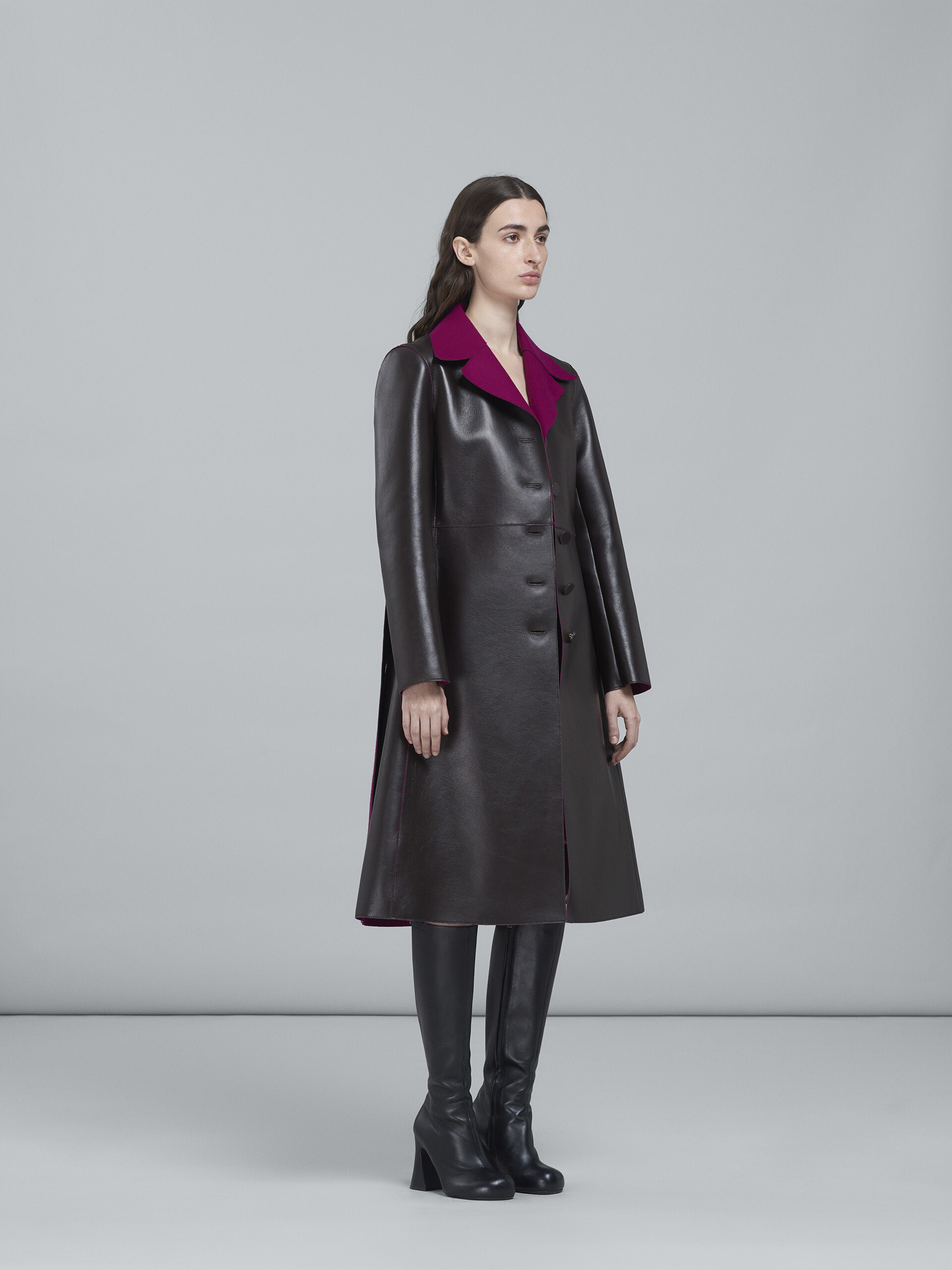 Leather coat - Coat - Image 6