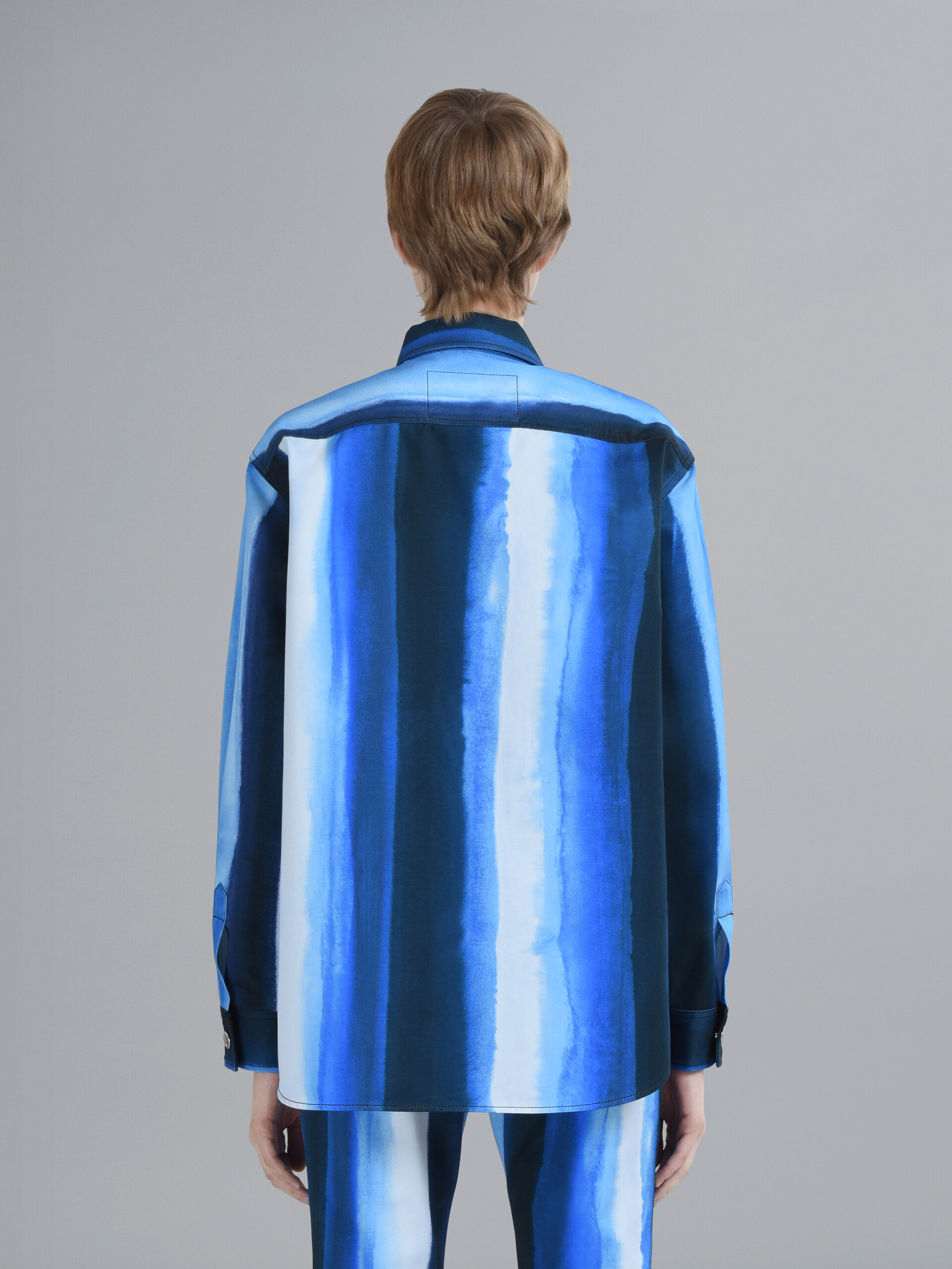Camicia in drill di cotone stampa Waterfall Stripe - Camicie - Image 3