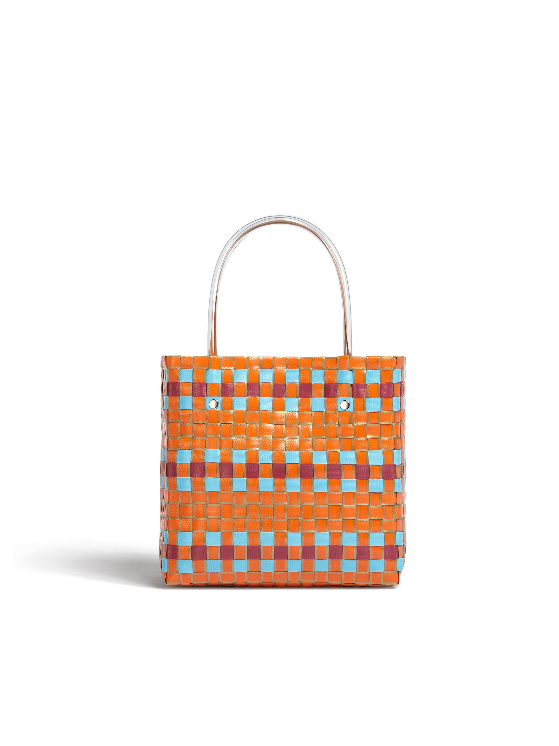 MARNI MARKET BASKET bag in orange woven material - Bags - Image 3