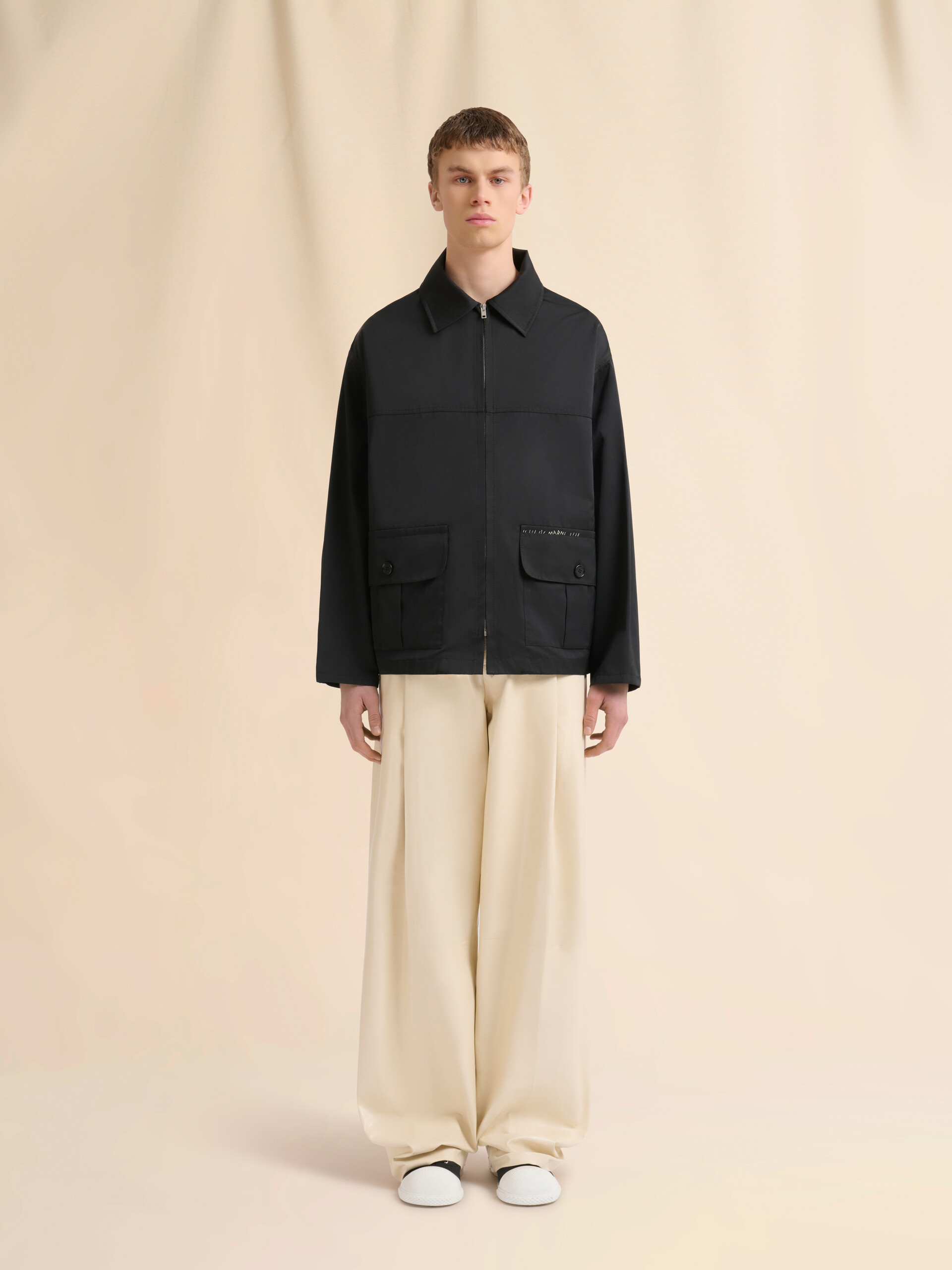 Black water-repellent taffeta jacket - Jackets - Image 2