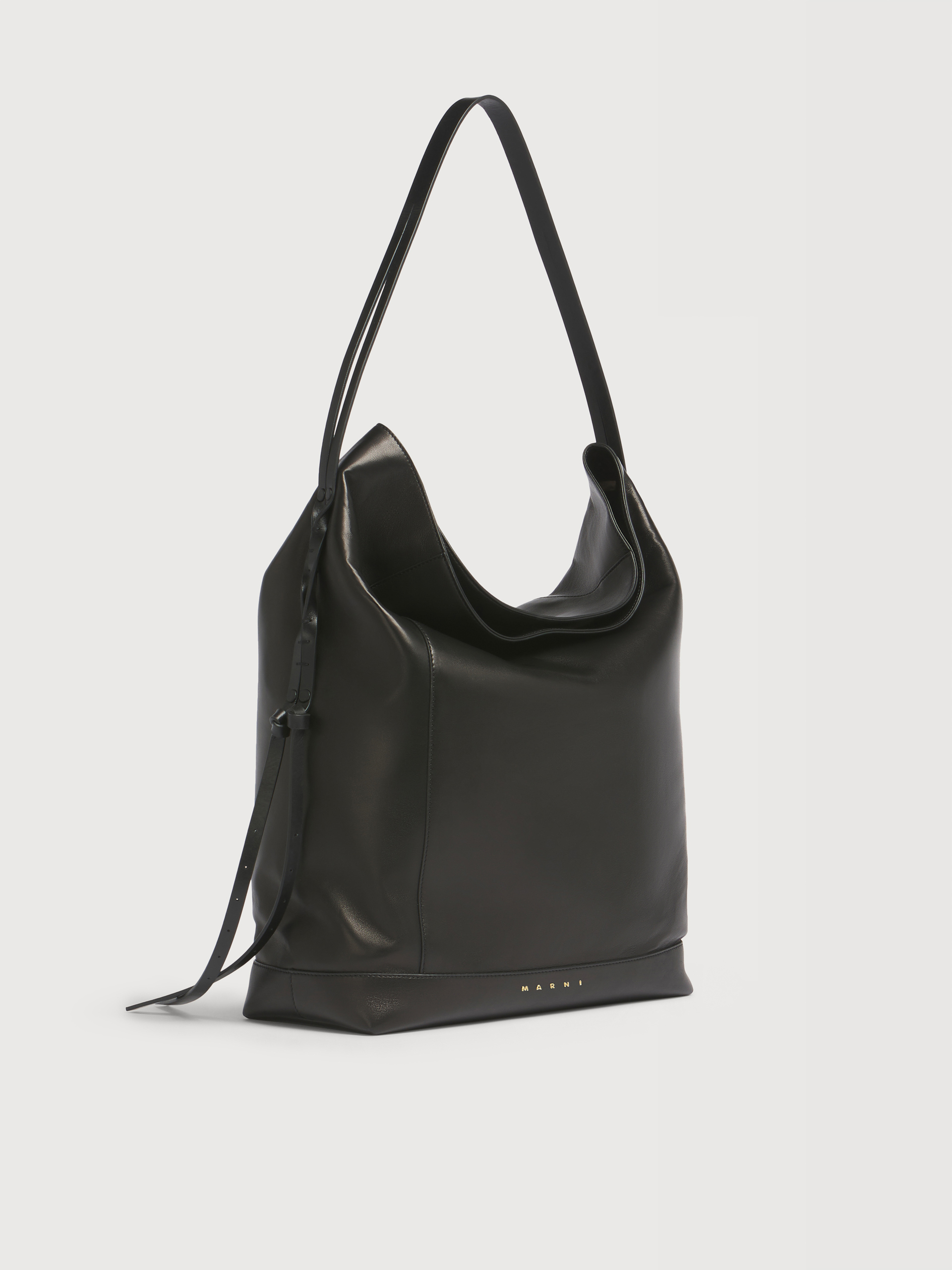 Black leather Pod 2.0 large hobo bag - Shoulder Bags - Image 2