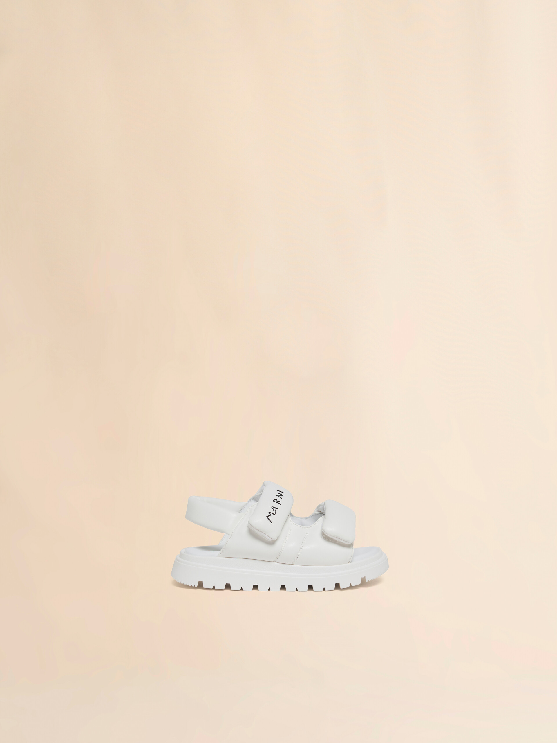 White padded sandal with Marni Mending logo - Sneakers - Image 1