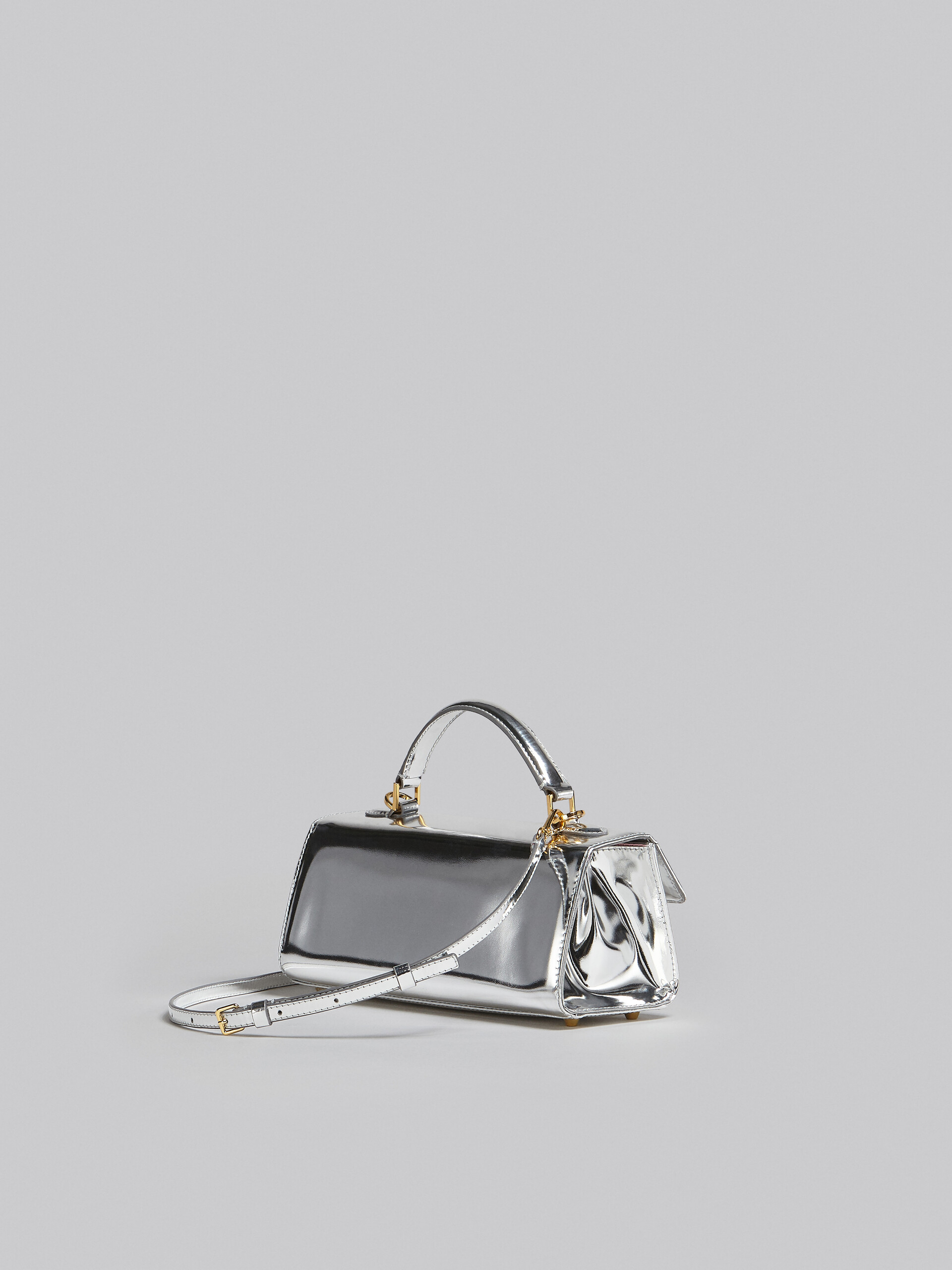 Relativity Medium Bag in silver mirrored leather - Handbags - Image 2