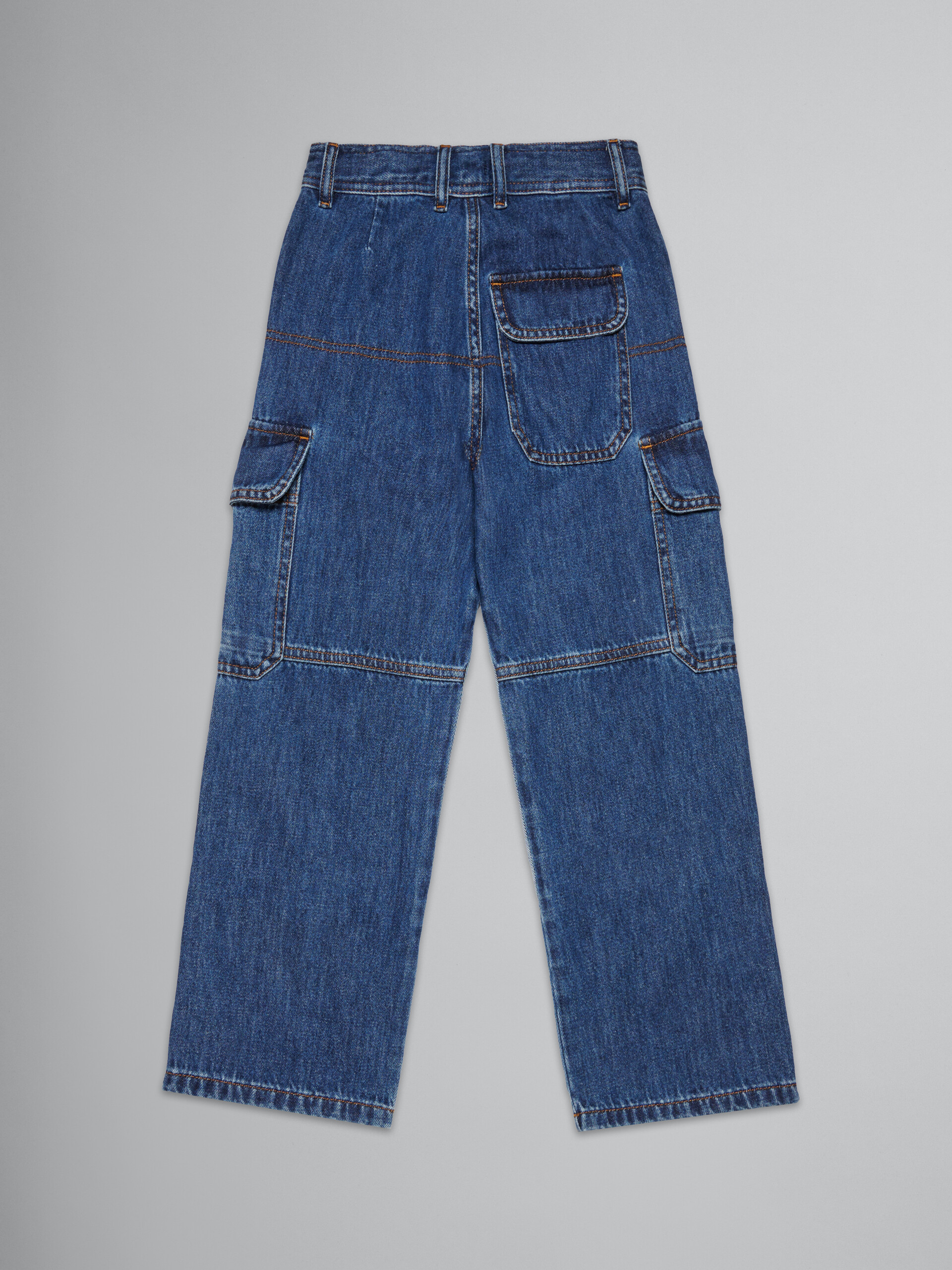 Two-color cargo jeans - Pants - Image 2