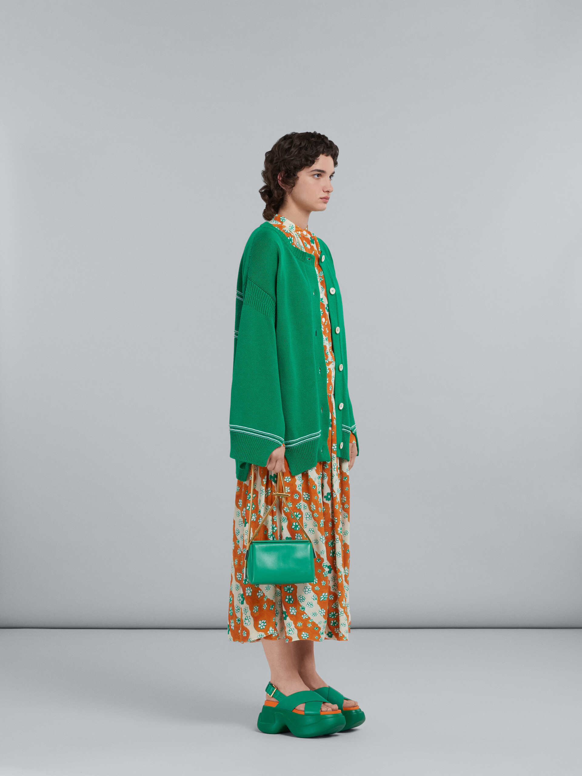 Printed long silk skirt - Skirts - Image 5