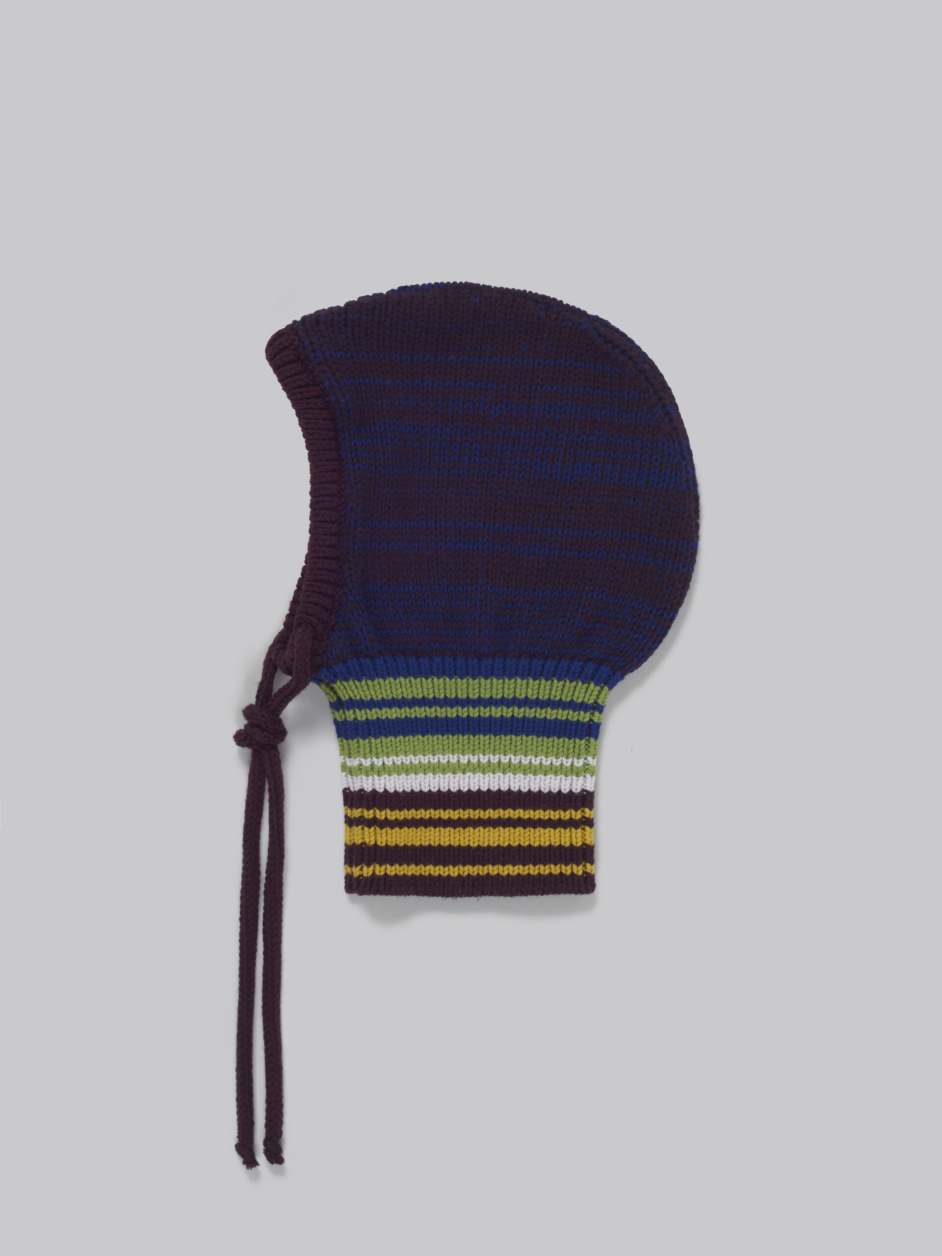 Blue mouliné balaclava with striped neck - Other accessories - Image 3