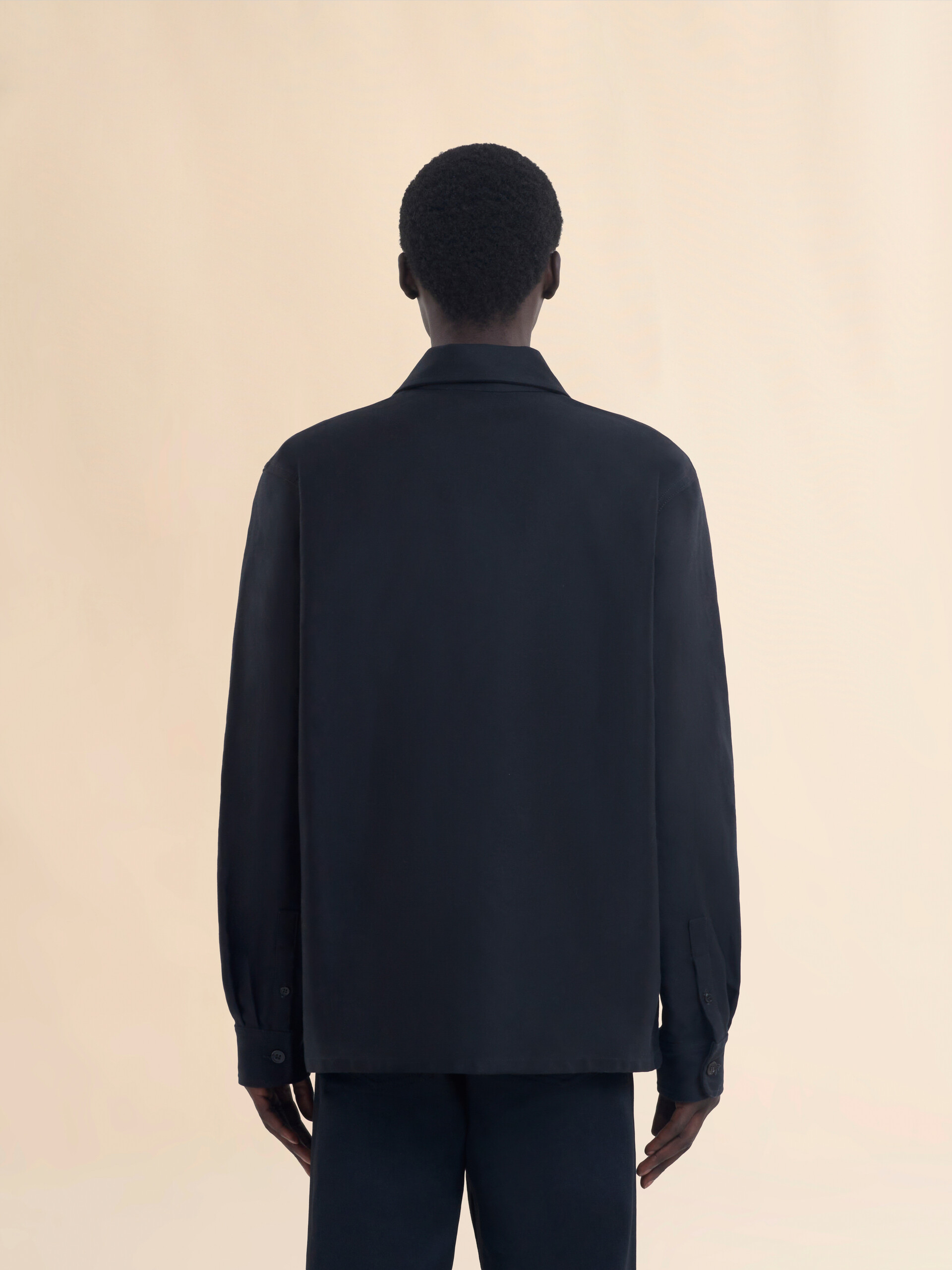 Brown organic cotton satin shirt - Shirts - Image 3