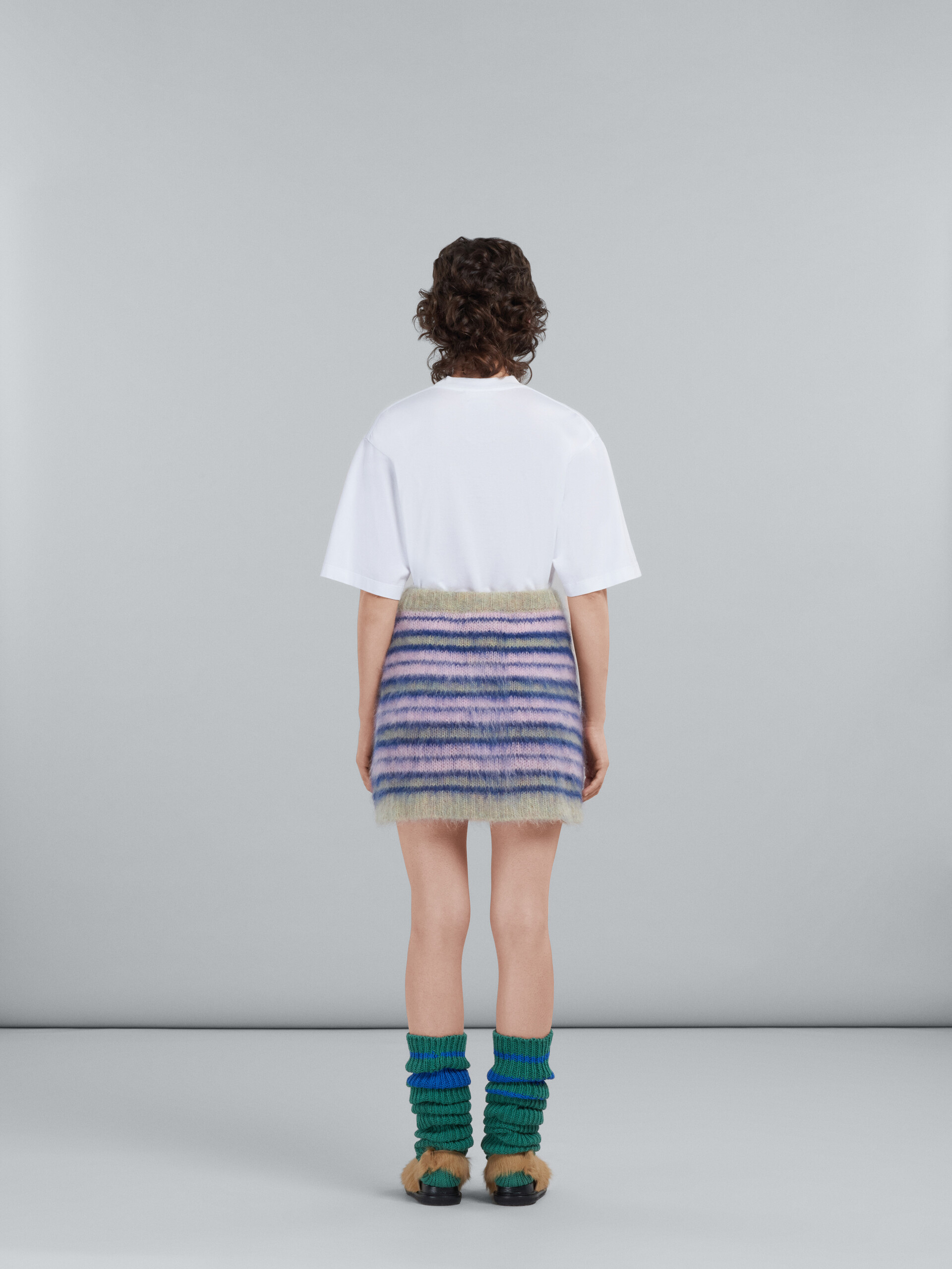 ストライプ モヘア製スカート - スカート - Image 3