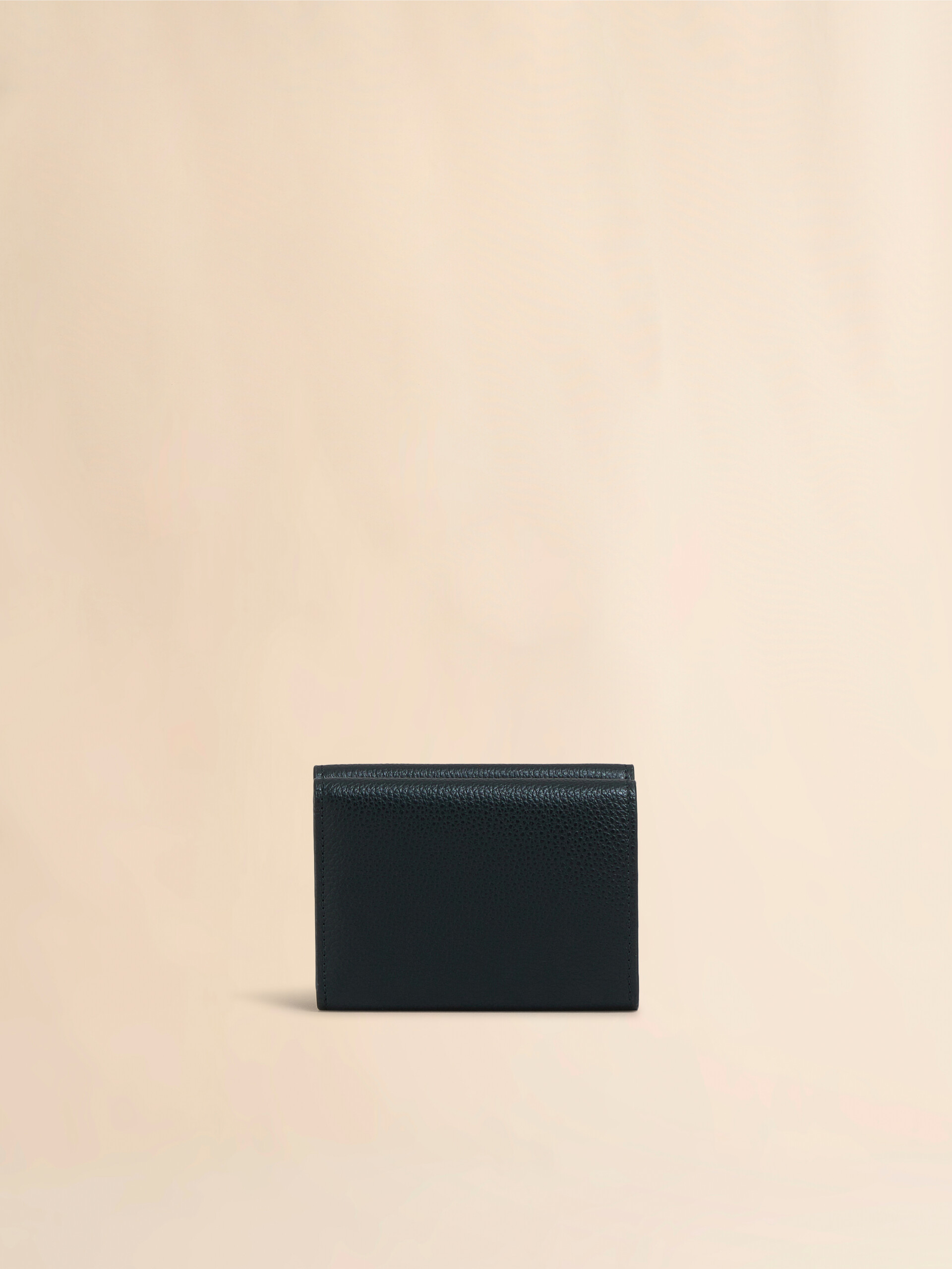 Black leather trifold wallet with Marni Mending embroidery - Wallets - Image 3