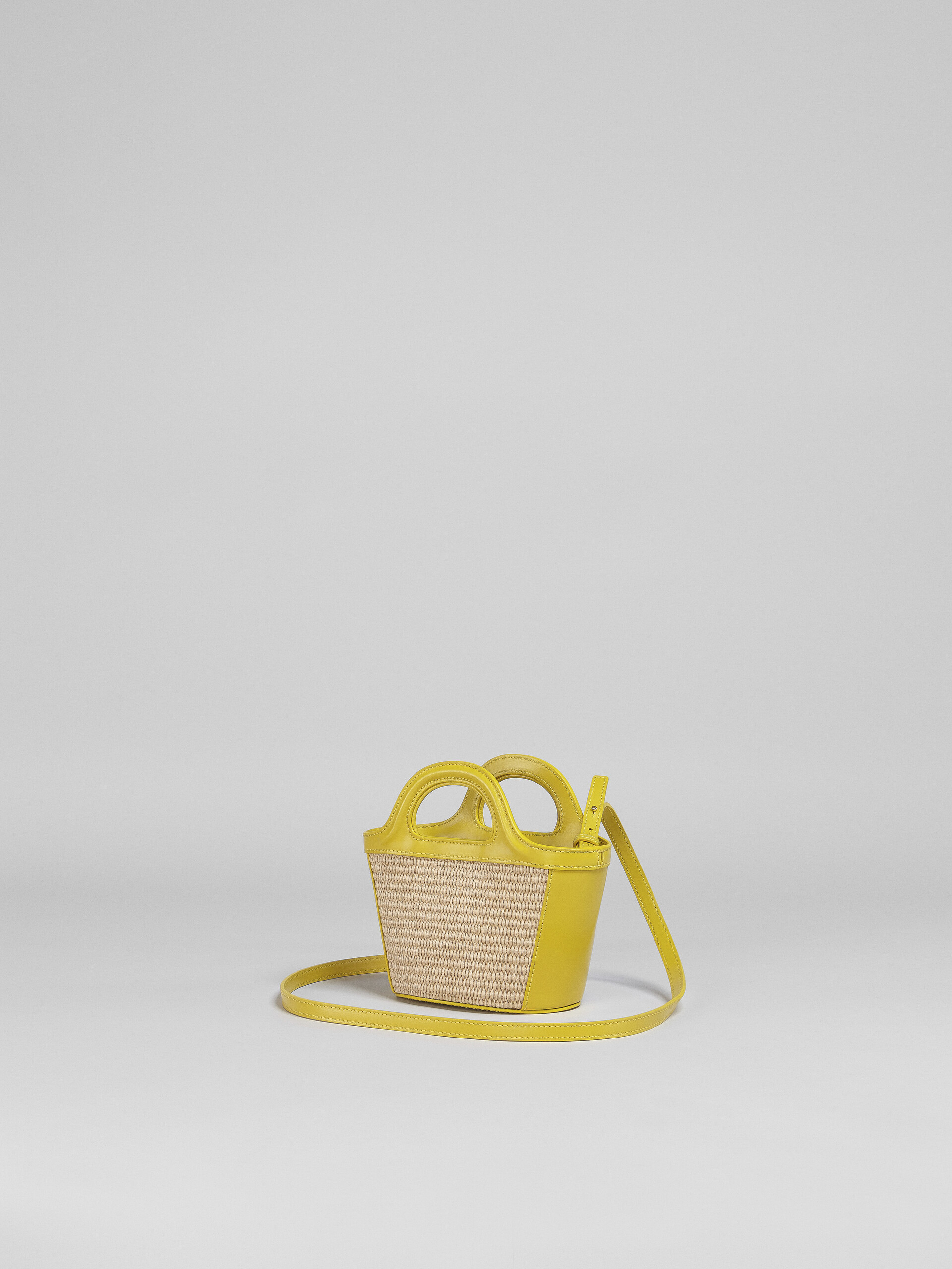TROPICALIA micro bag in yellow leather and raffia - Handbag - Image 2
