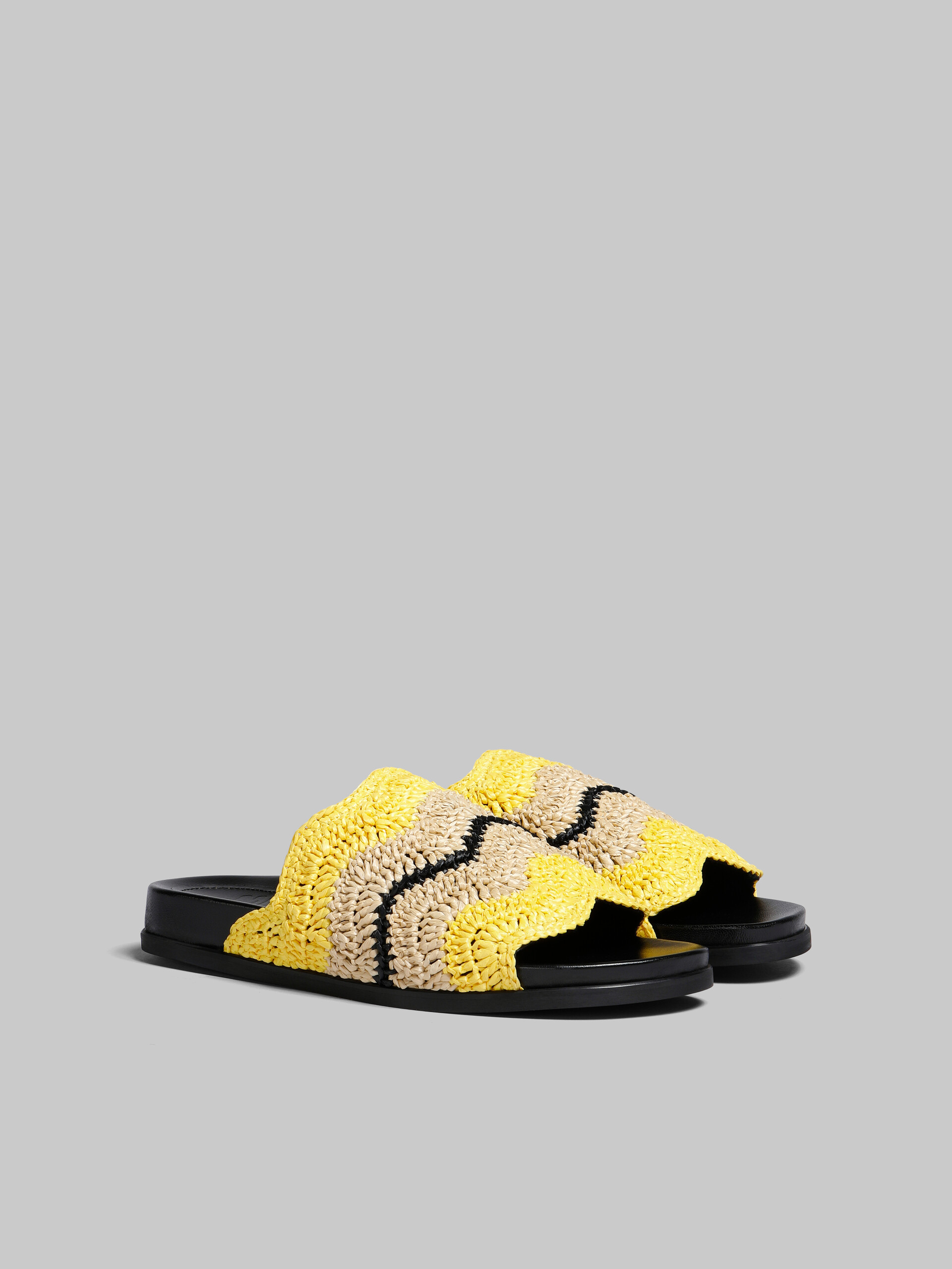Marni x No Vacancy Inn - Yellow crochet raffia slide - Sandals - Image 2