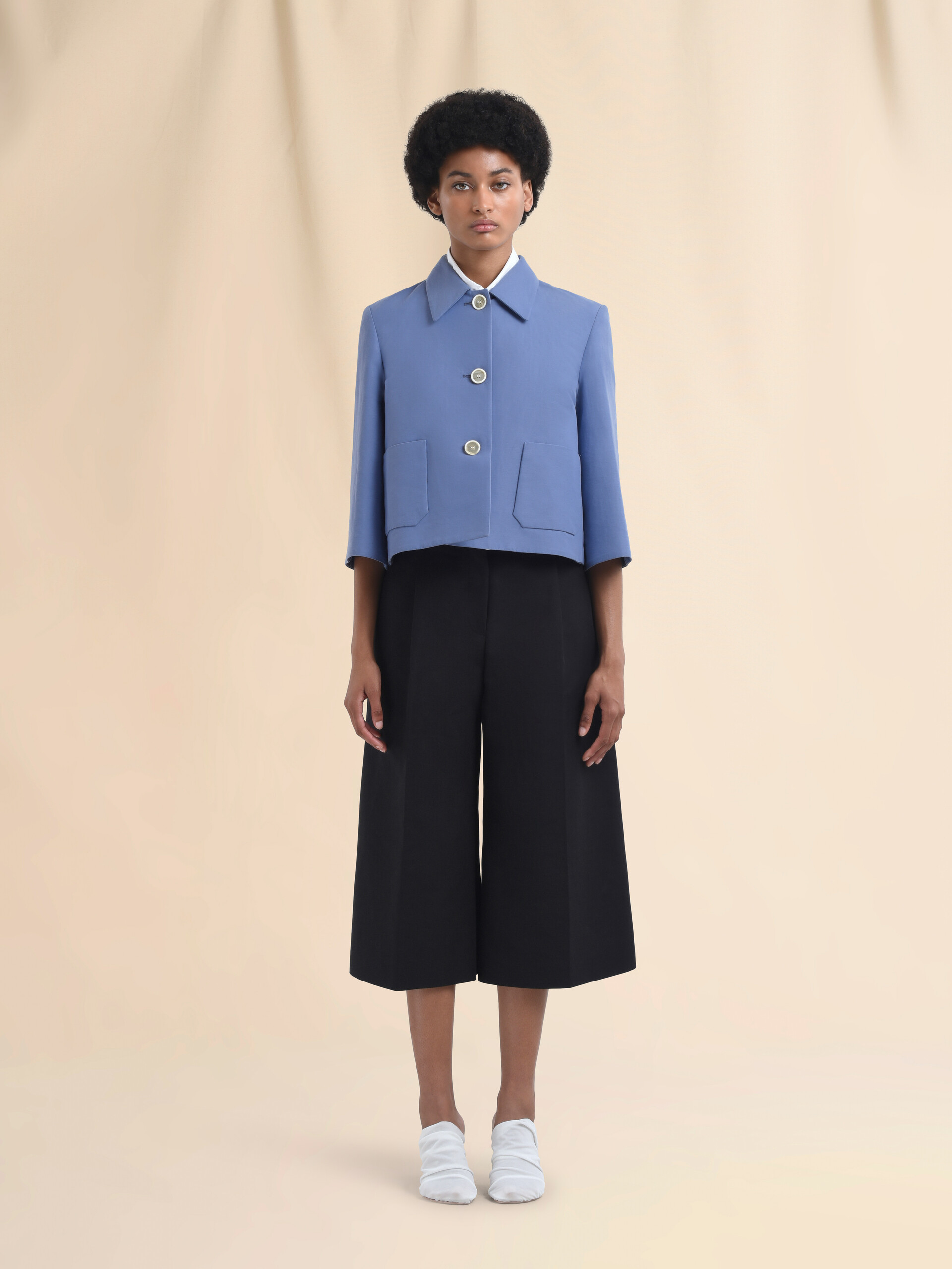 Indigo cotton jacket with Marni Symbol - Jackets - Image 2