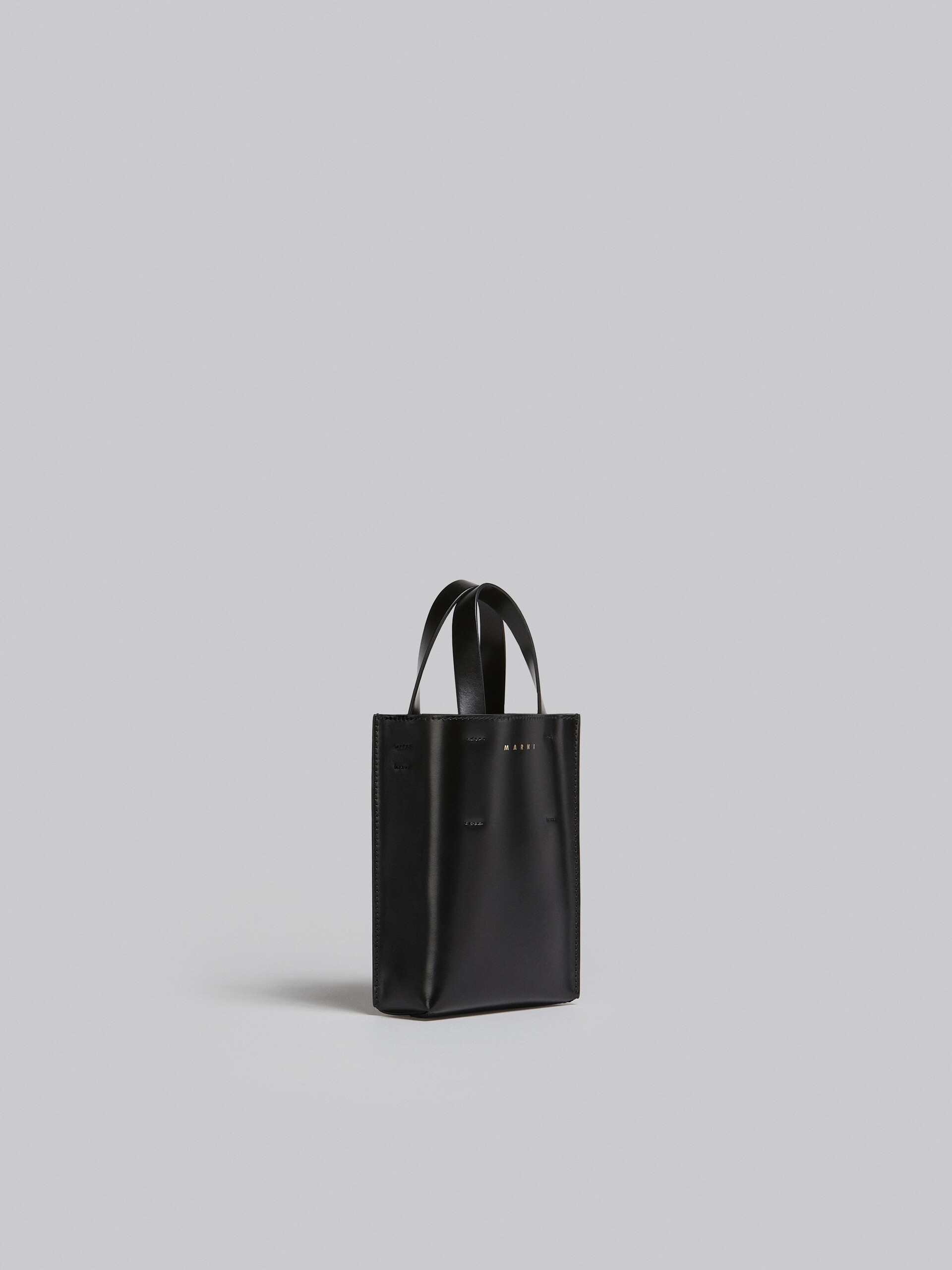 MUSEO nano bag in black leather - Shopping Bags - Image 5