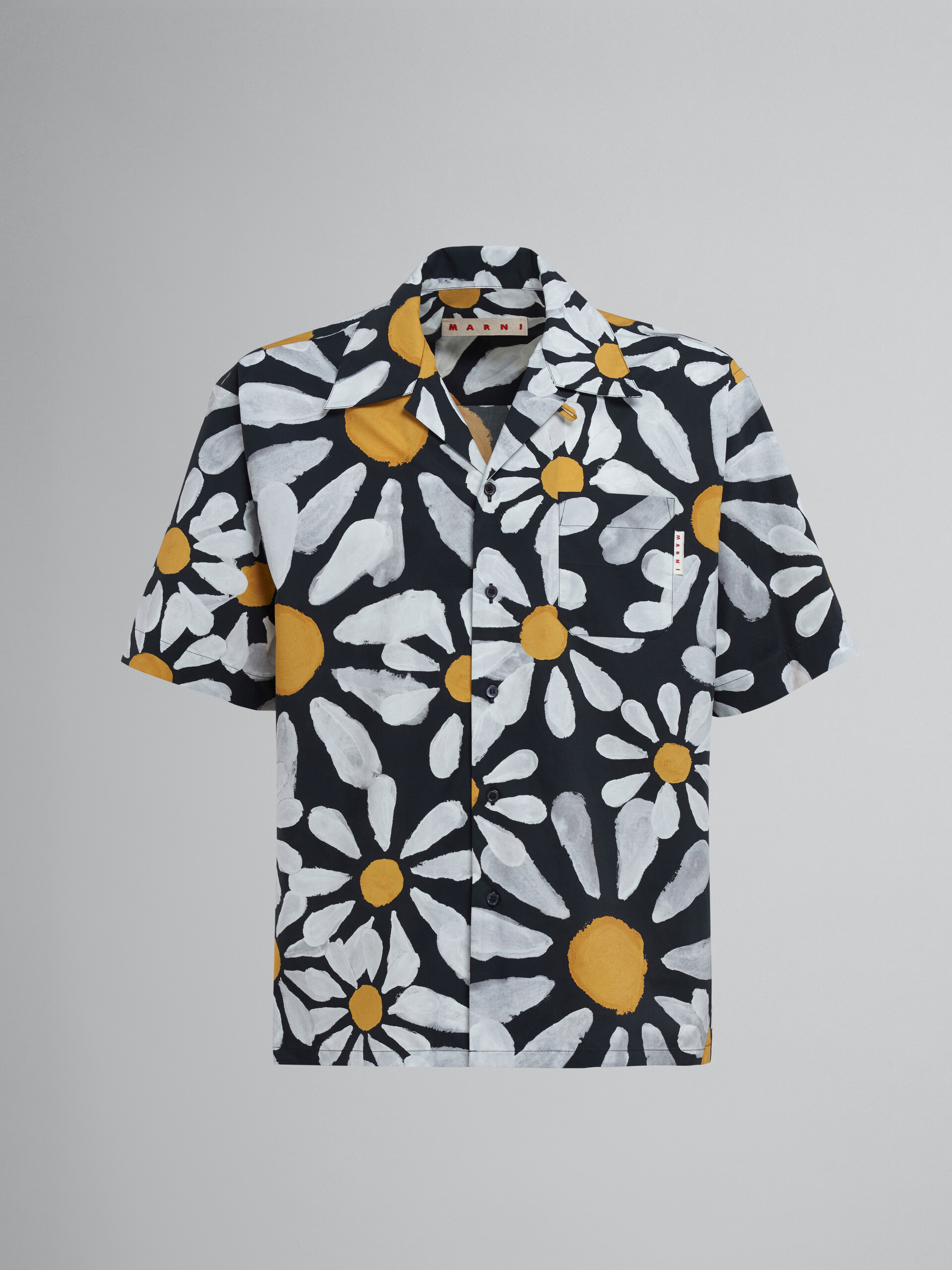 Euphoria print poplin bowling shirt - Shirts - Image 1