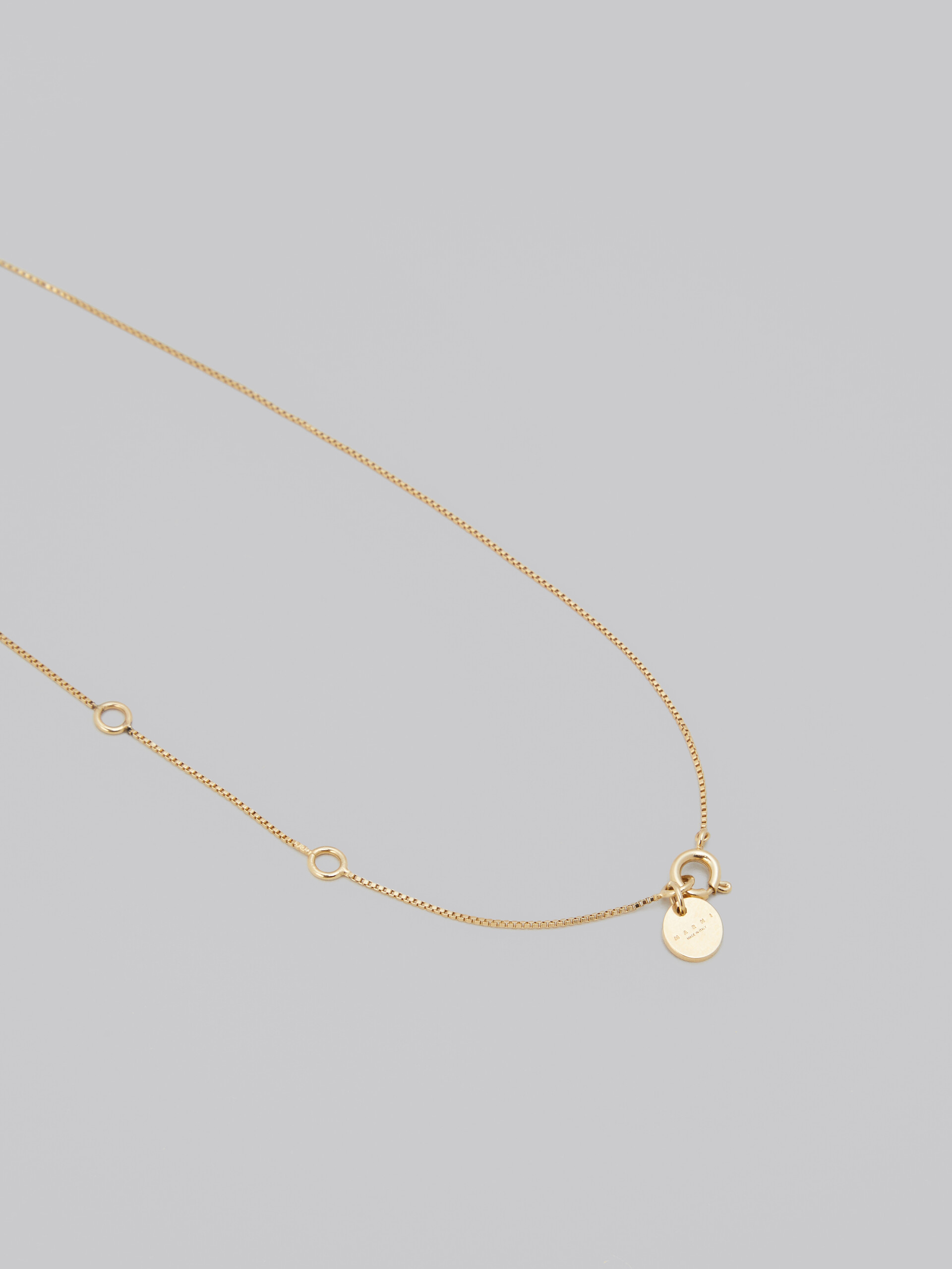 White quartz multi-stone necklace with rhinestone polka dots - Necklaces - Image 4