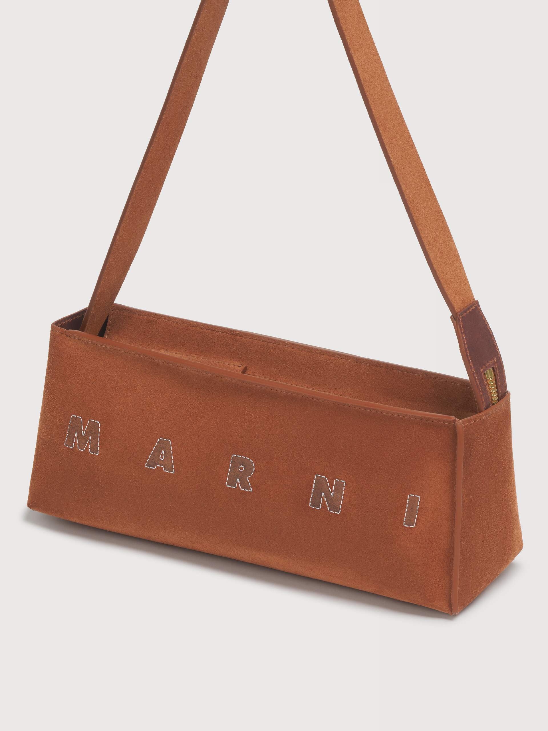 Brown suede Museo bag - Shoulder Bag - Image 4