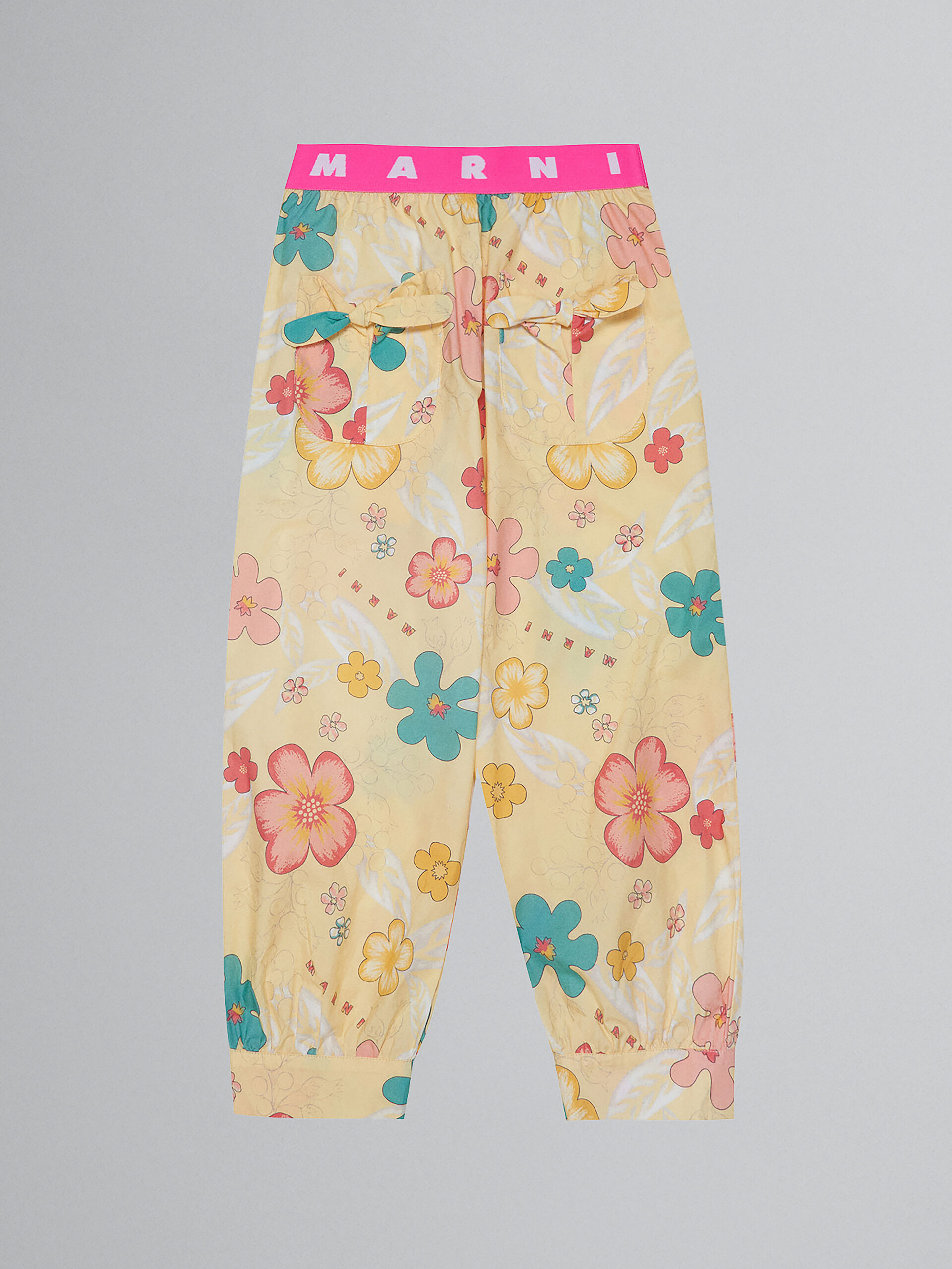 Cream poplin trousers with Honolulu print - Pants - Image 2