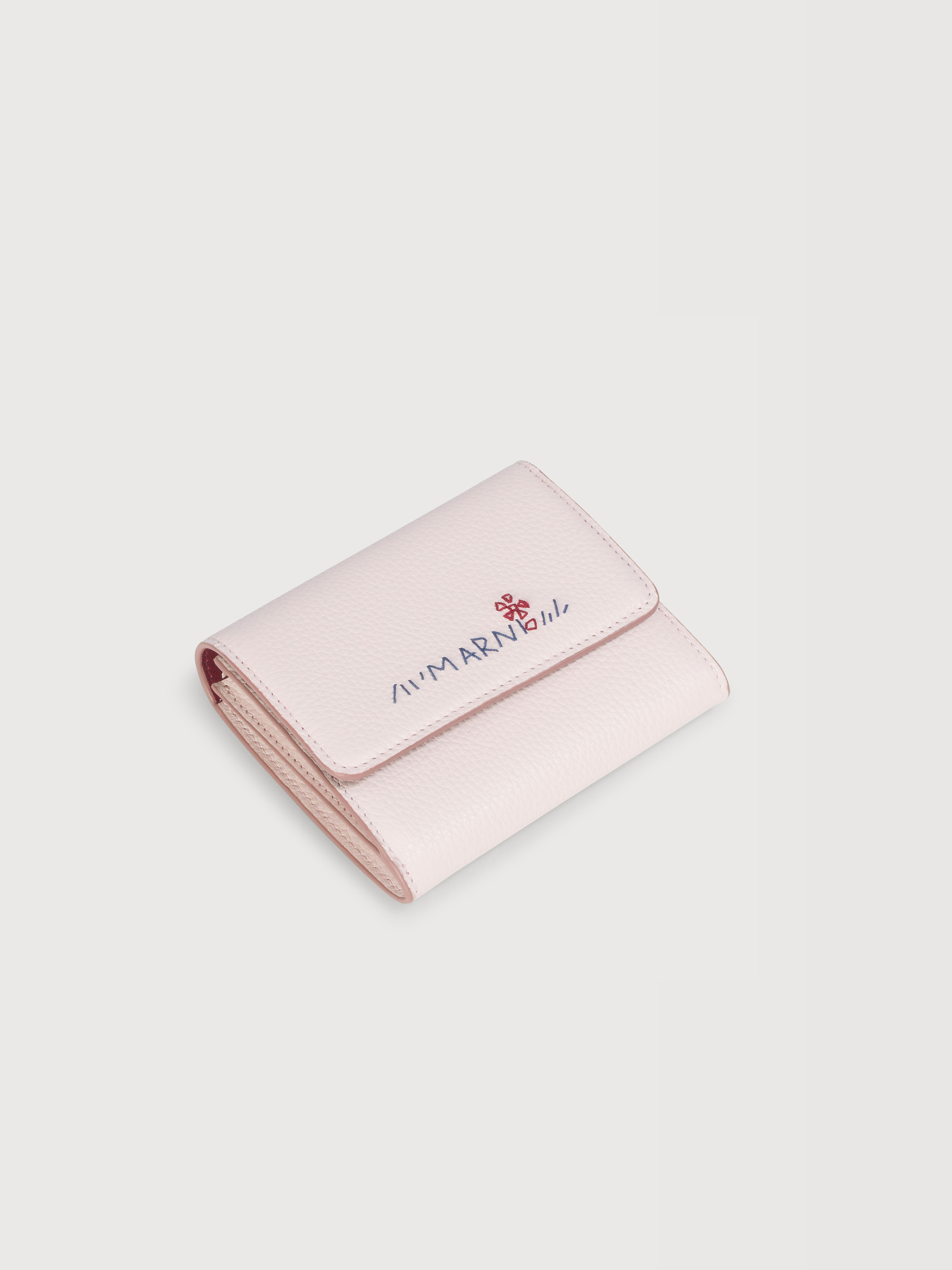 ピンク レザー製フラップカードホルダー、マルニメンディング入り - 財布 - Image 4