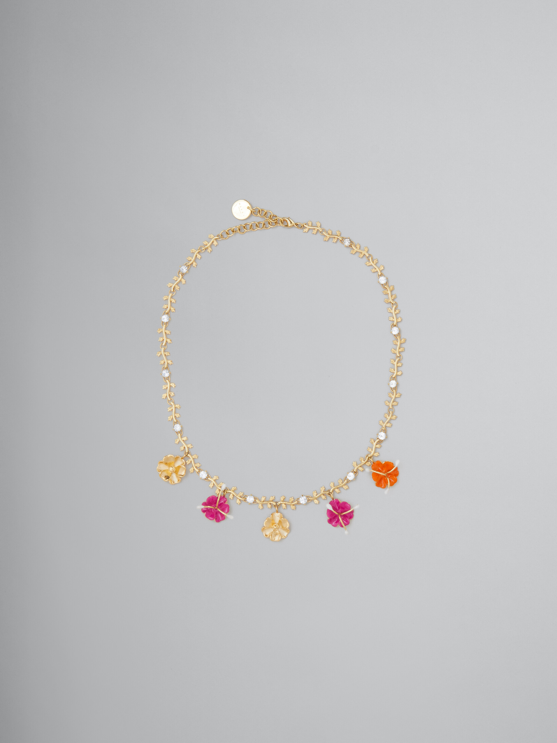 Enamelled flower charm necklace - Necklaces - Image 1