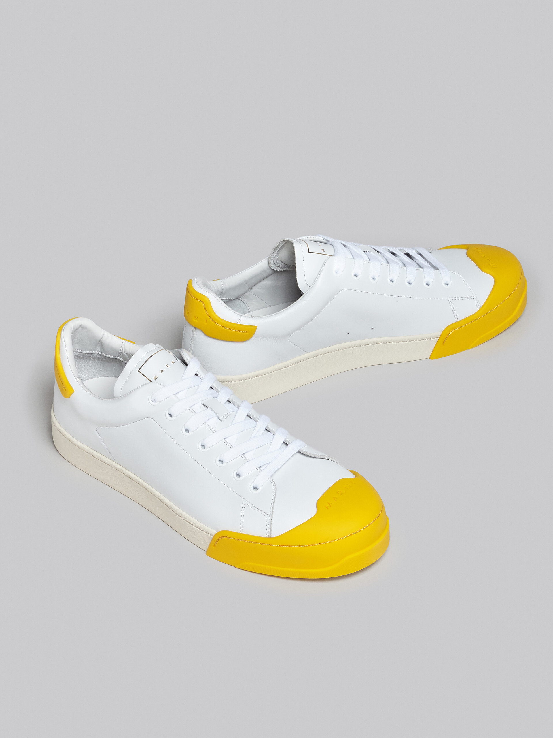 Sneaker Dada Bumper in pelle bianca e gialla - Sneakers - Image 5