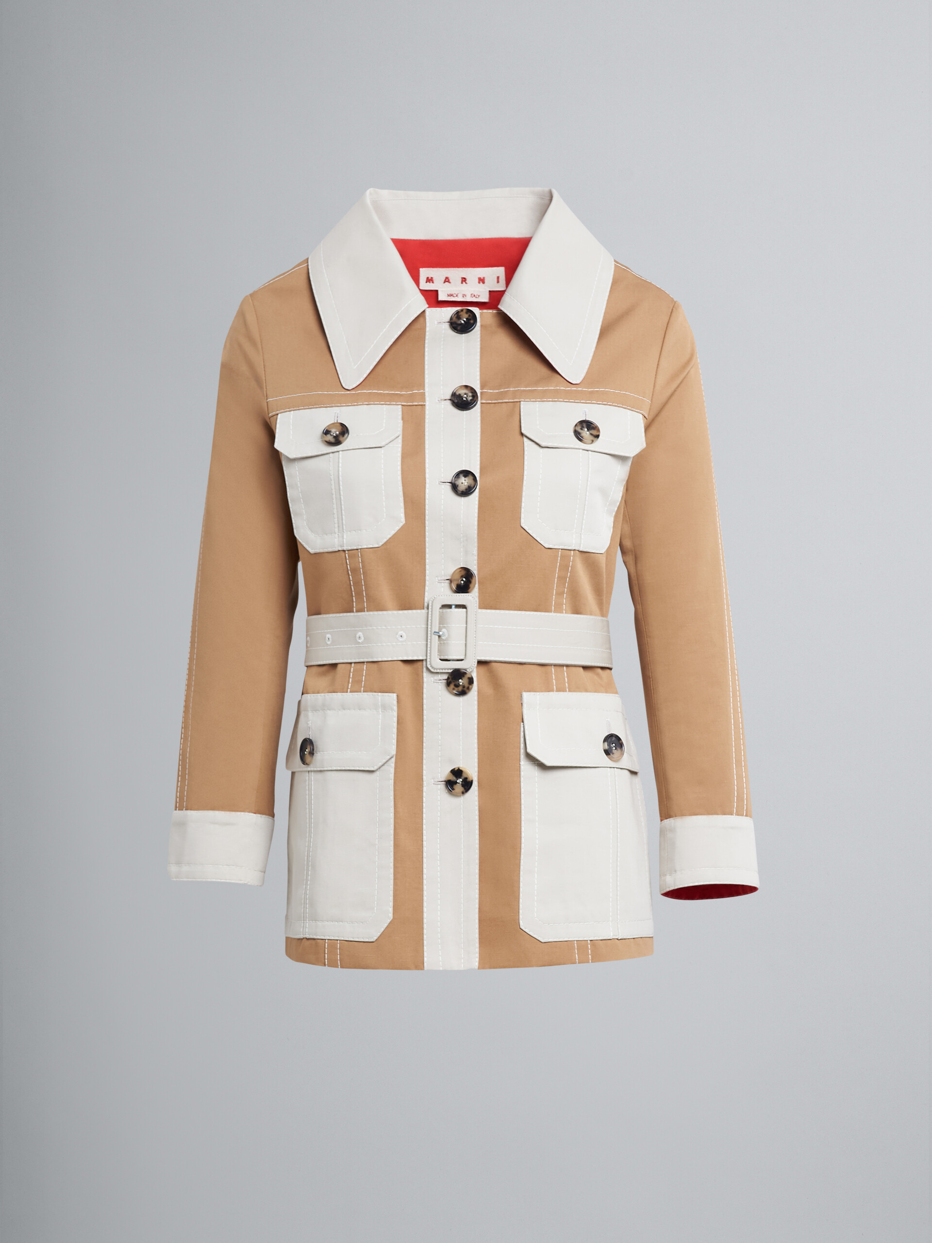 Cotton drill safari jacket - Jackets - Image 1